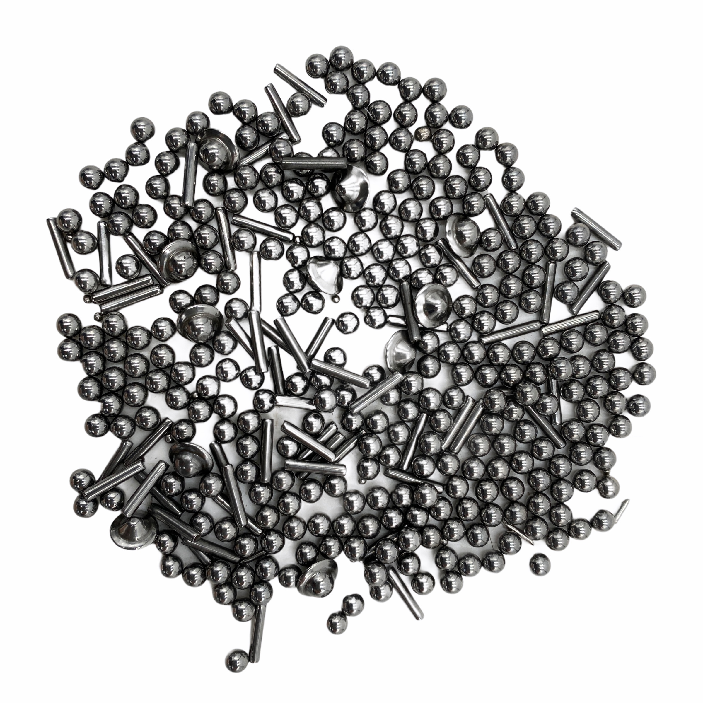 Steel MEDIA Balls, Pins and Satellites (For Polishing, Barrelling)- 500g