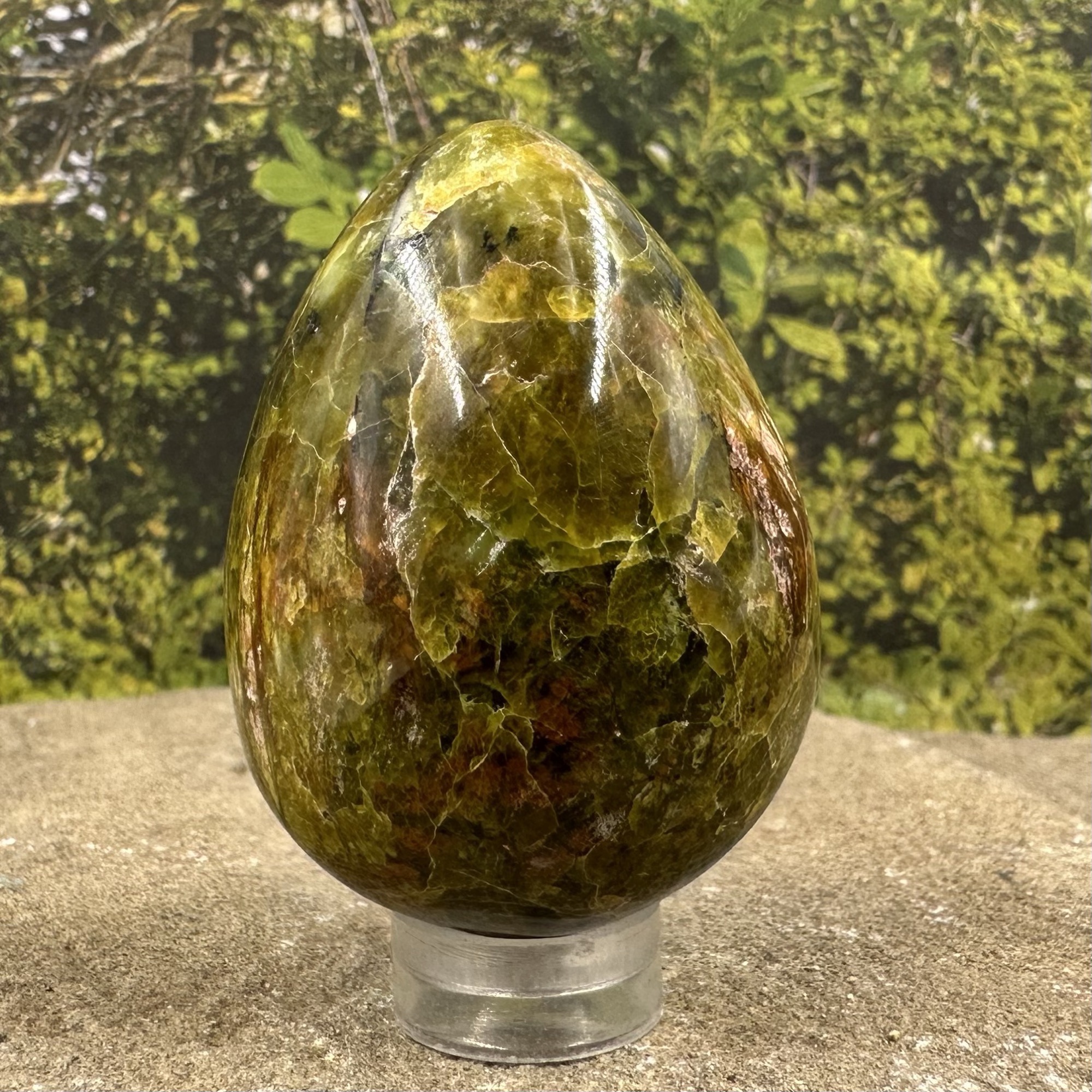 Kiwi Opal Egg - a radiant and vibrant gemstone - Spiritiual Spiritual