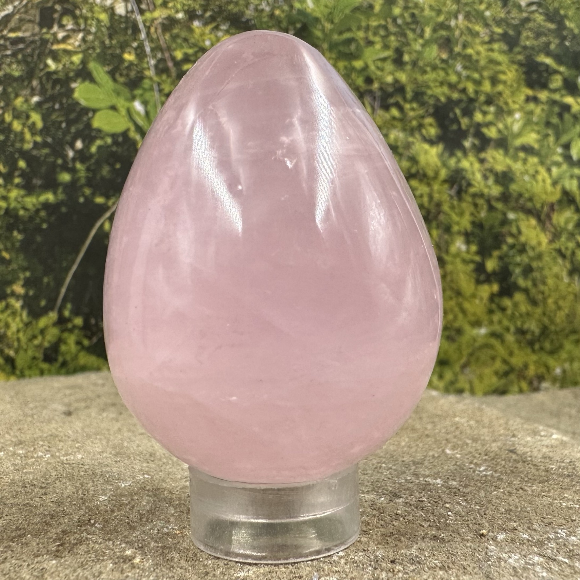 Rose Quartz Egg - a tender and exquisite gemstone, embodying the gentle and nurturing energy of love