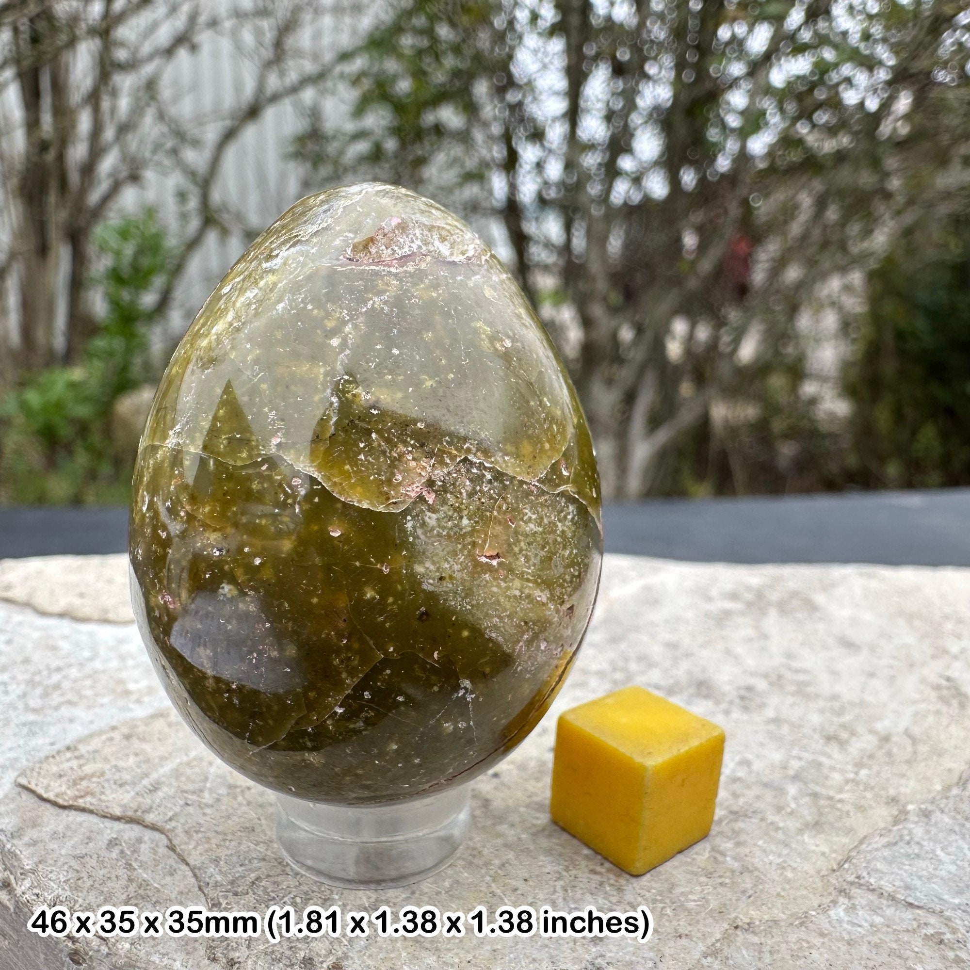 Kiwi Opal Egg Natural Green Opal Stone Madagascar Genuine Crystal Specimen