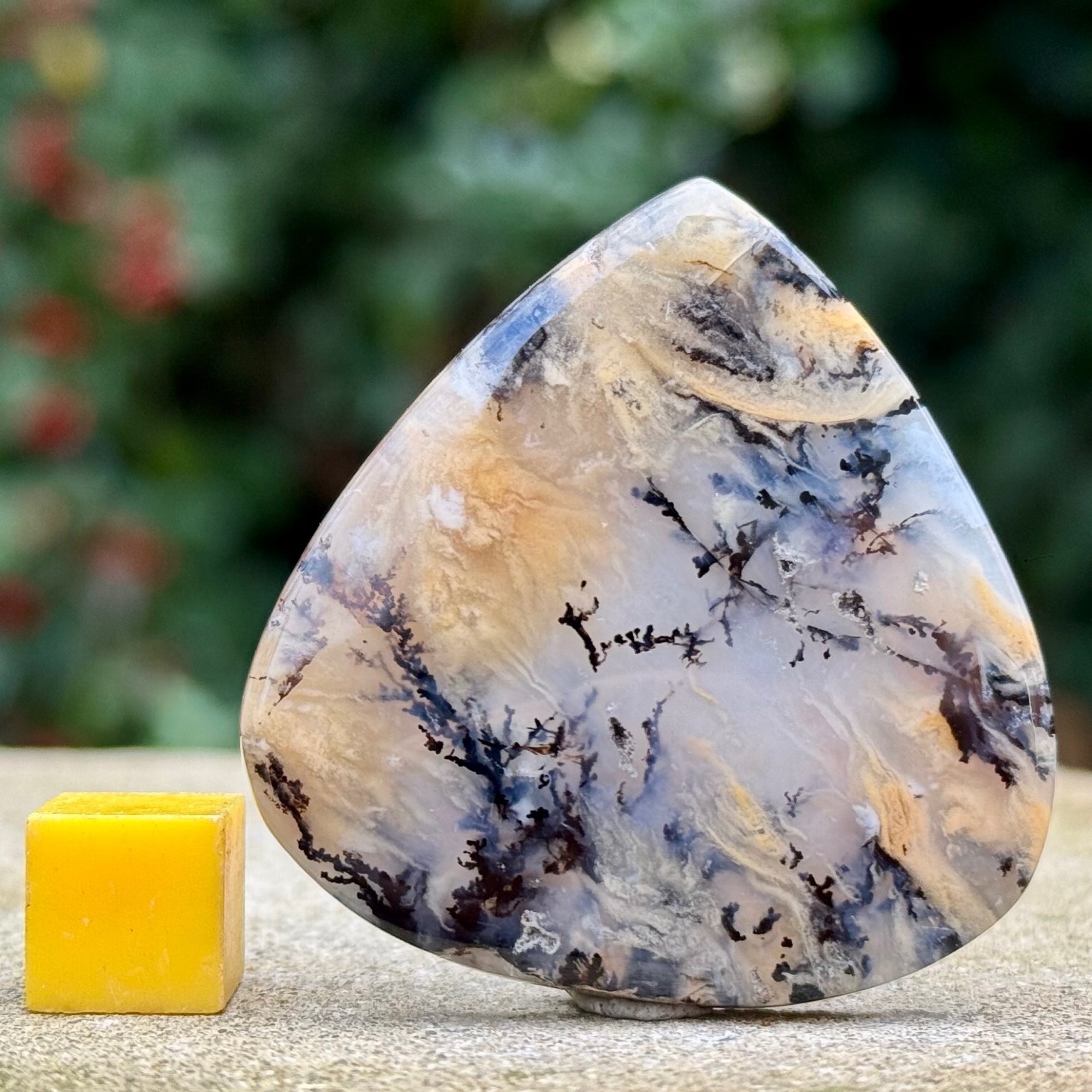 Dendrite Polished Agate Stone - Genuine Crystal from Indonesia | COA Included