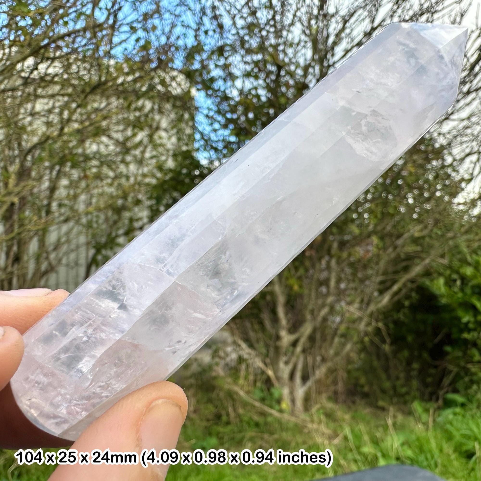 Rose quartz faceted massage wand for spiritual Spiritual crystal, uk seller