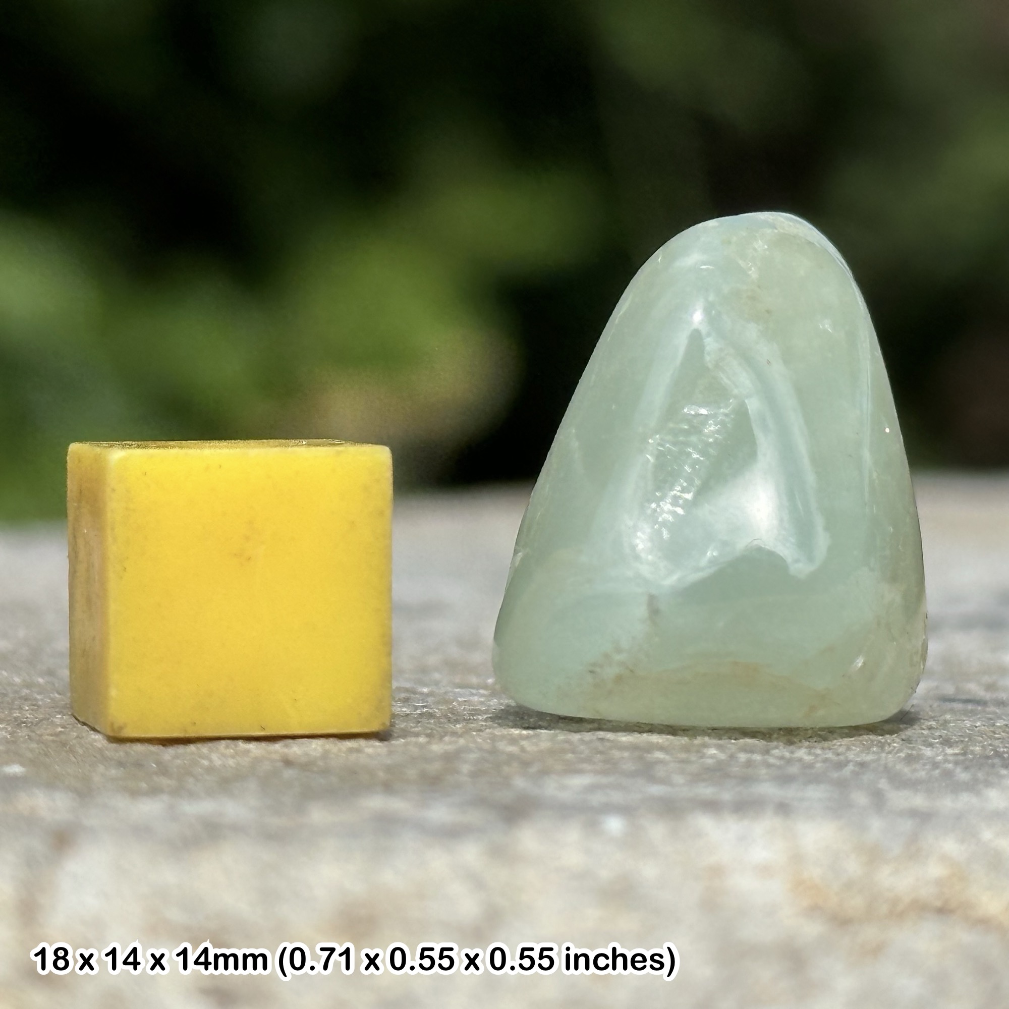 Spiritual Spiritual with authentic prehnite tumblestone - natural crystal mineral for holistic well-being