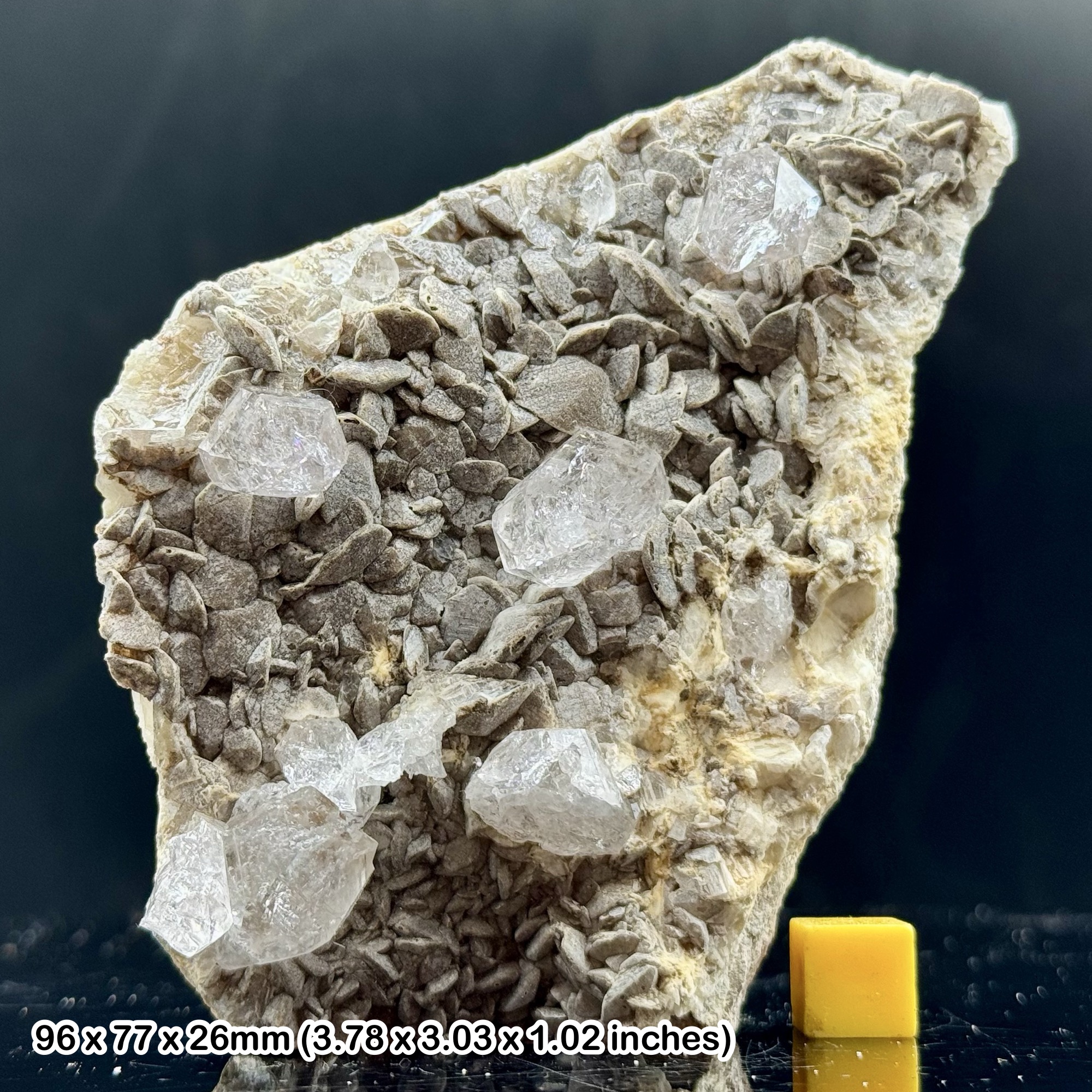 Rare Herkimer Diamond Quartz with Natural Double Terminations from Balochistan Pakistan with Certificate