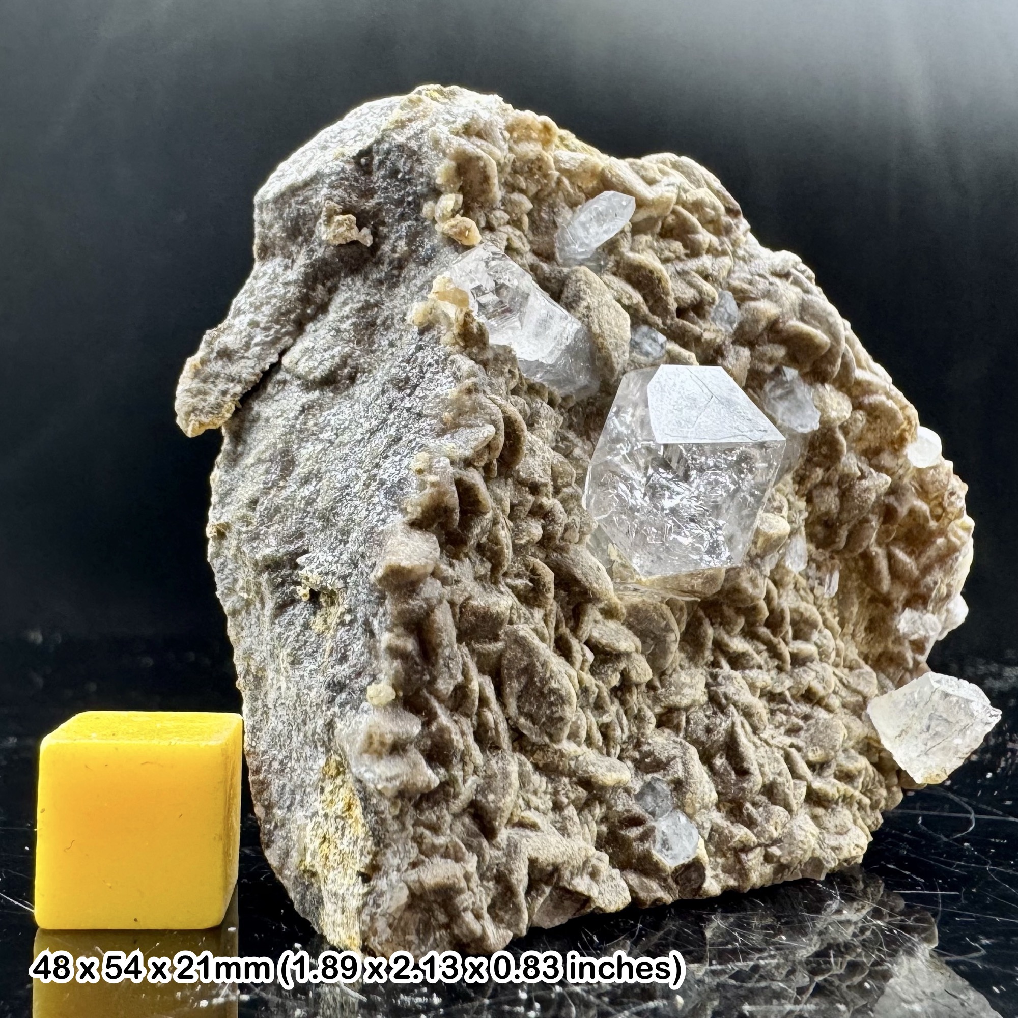 Rare Herkimer Diamond Quartz with Natural Double Terminations from Balochistan Pakistan with Certificate