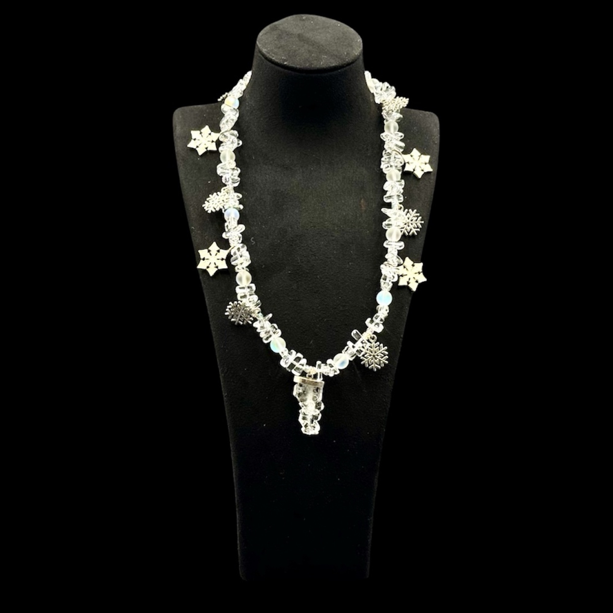 Rock Crystal Quartz Necklace 17 Inch British Handmade Devon Genuine Crystal with Certificate of Authenticity
