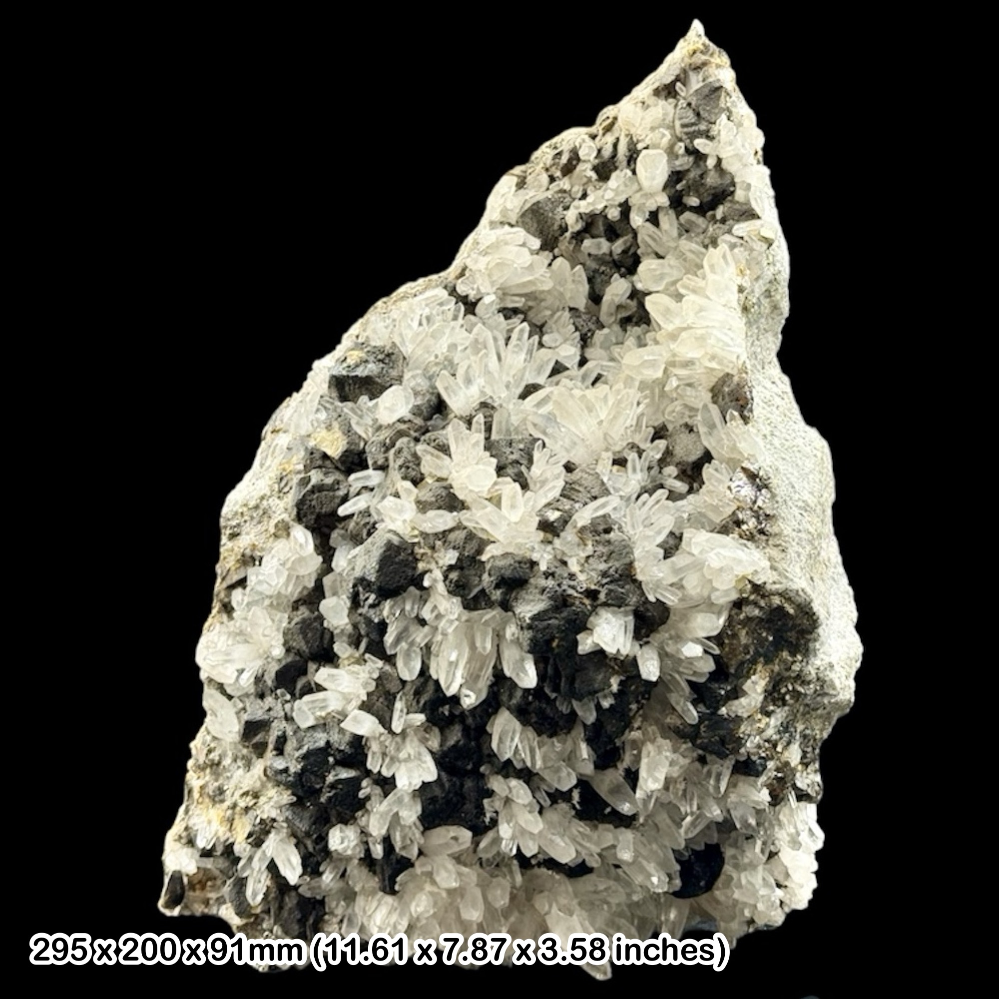 Huge Sphalerite with Quartz Crystal Display Piece 11 Inch COA Included