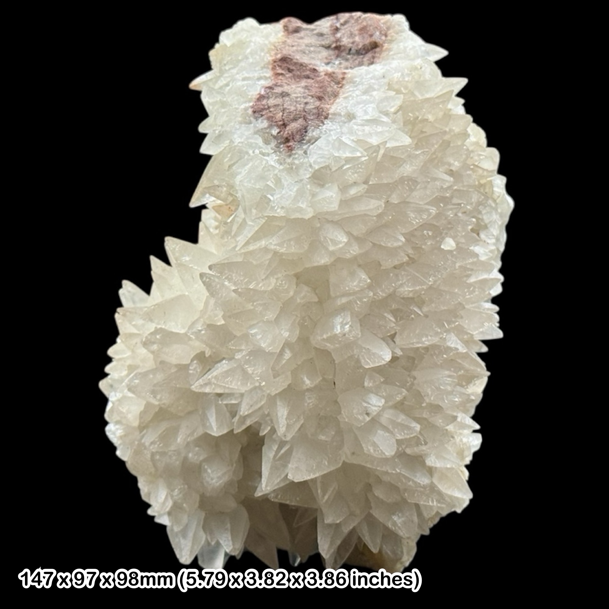 6" Natural Dogtooth Calcite Slab High Grade Calcite Crystal Slice Polished Mineral Specimen with Certificate of Authenticity