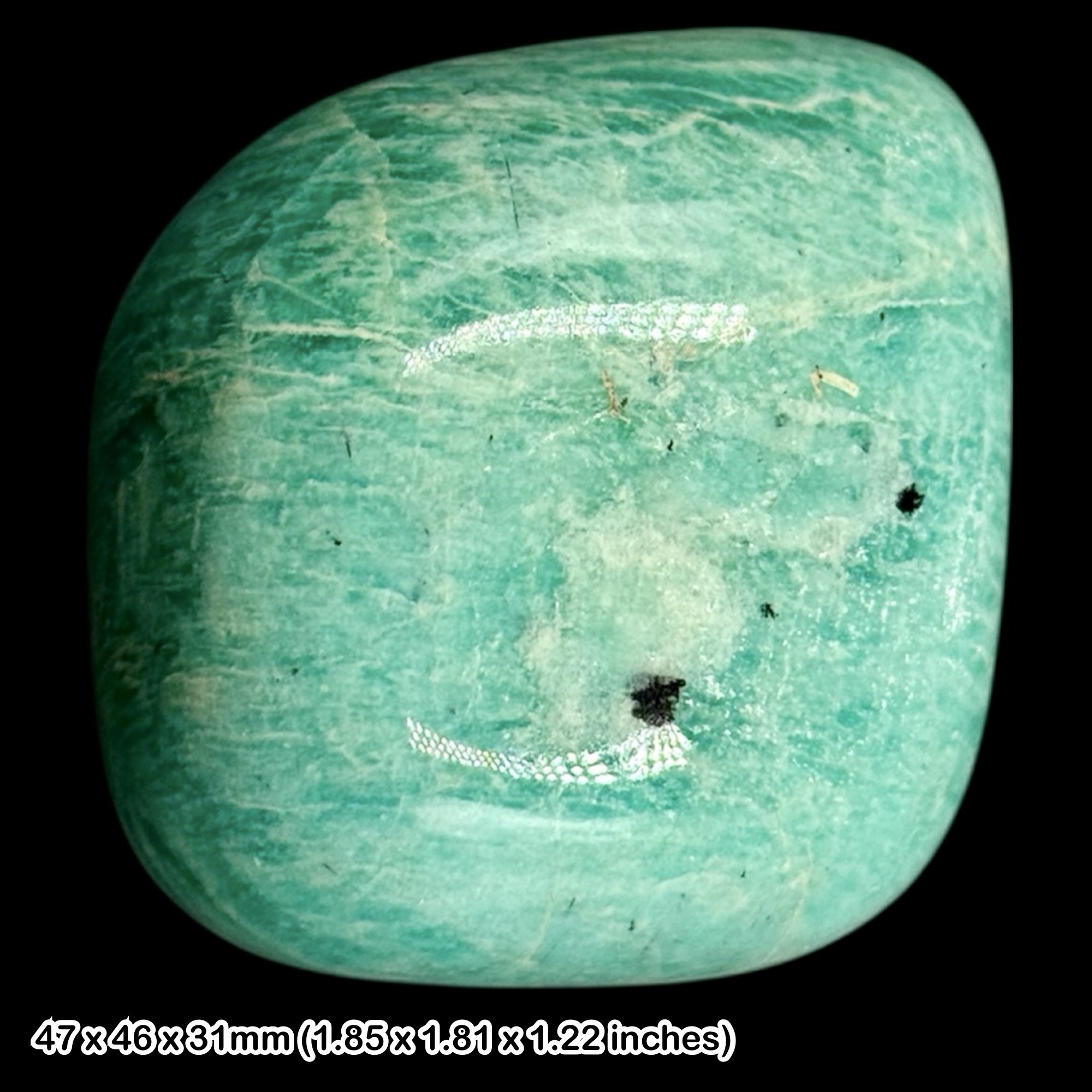 Large Amazonite Pebble A Grade Polished Natural Amazonite Gemstone with Certificate of Authenticity