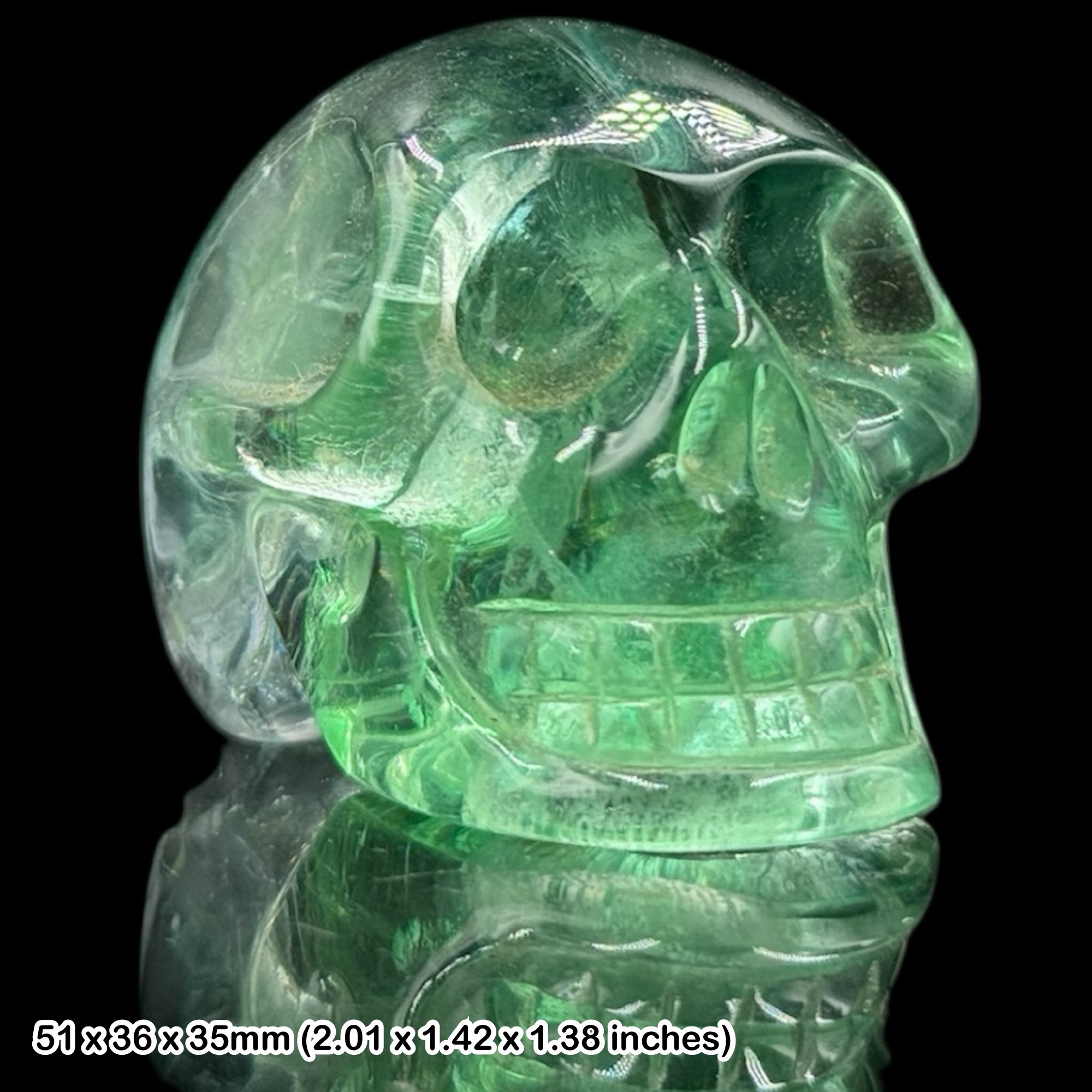 Fluorite Skull Carving A Grade Crystal Stone