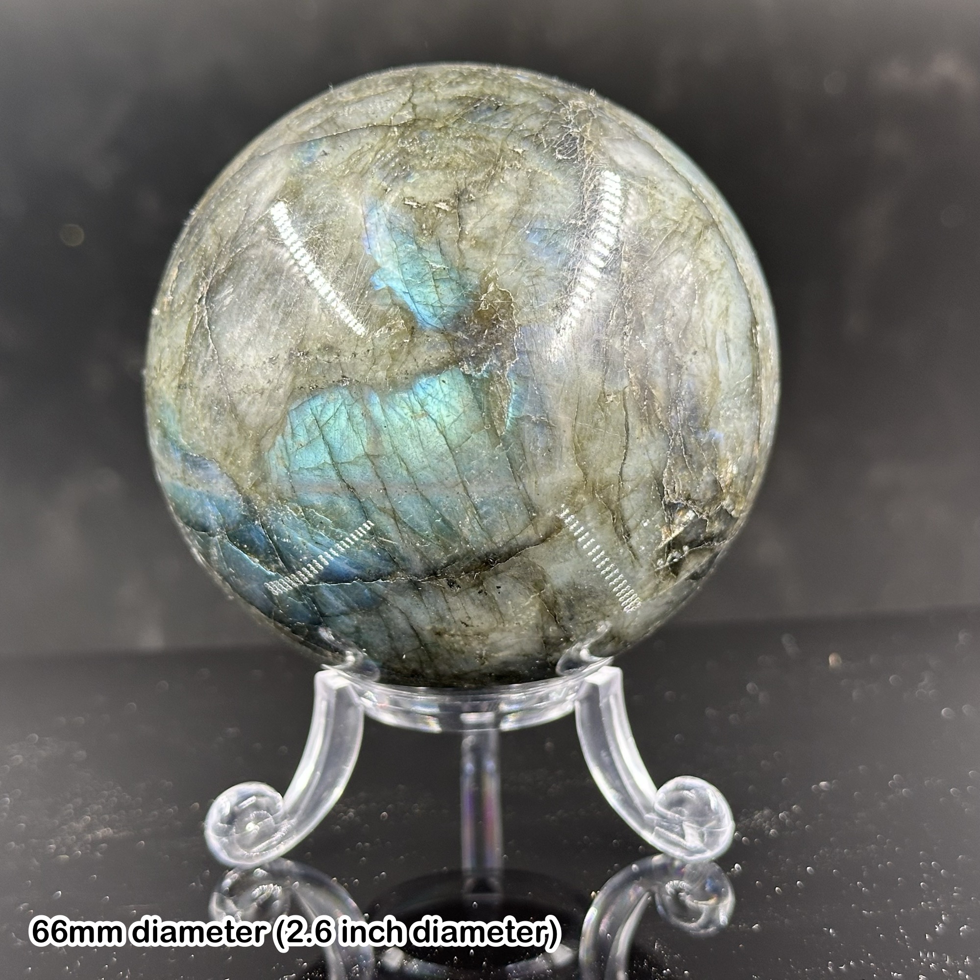 Labradorite Sphere Natural Feldspar Gemstone Polished Crystal Flashy Labradorescence