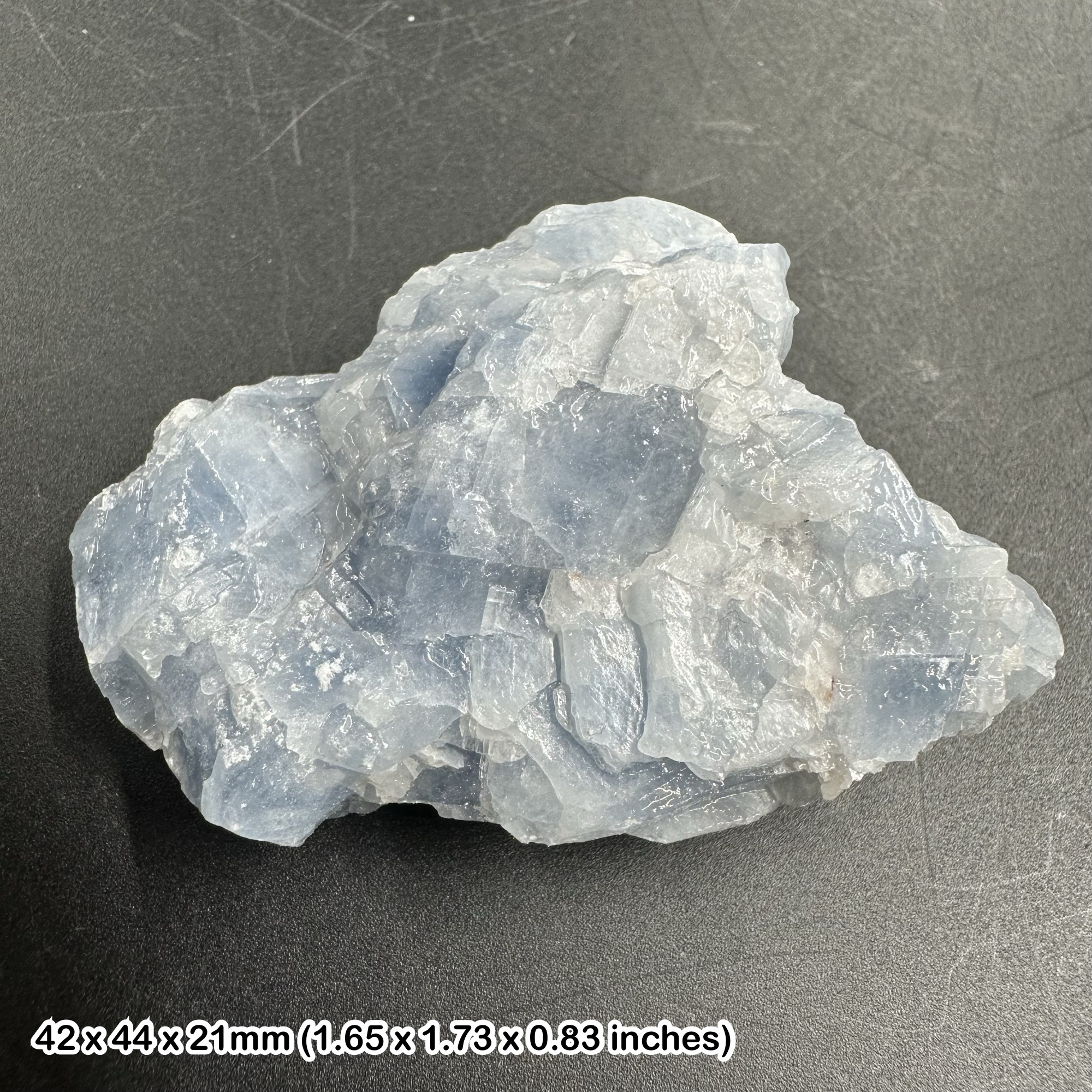Blue calcite crystal, from mexico - natural blue calcite crystal from mexico, for communication and relaxation