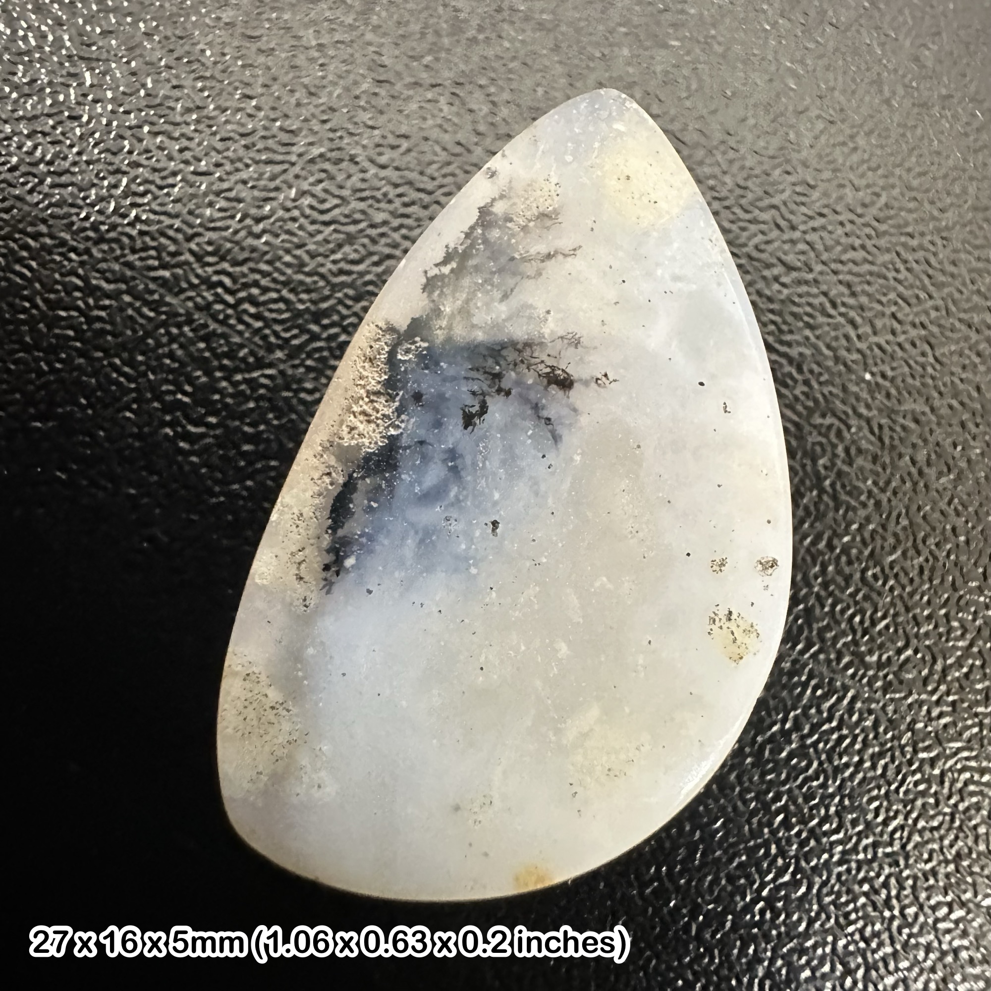 Dendrite polished agate stone - genuine crystal from indonesia | handpicked specimen | coa included