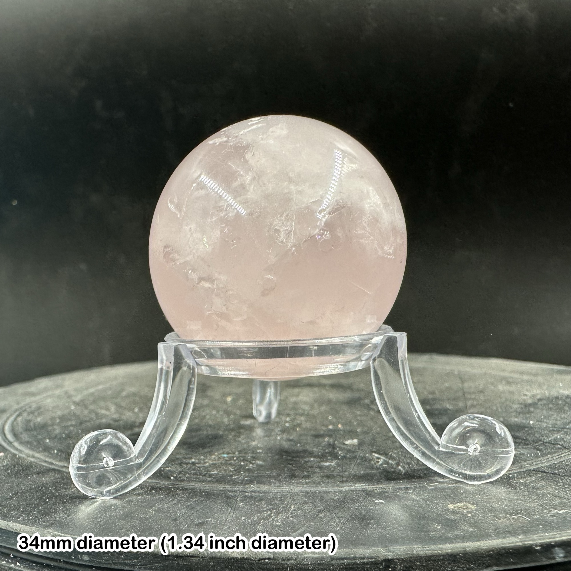 Rose Quartz Sphere Natural Pink Quartz Crystal Polished Mineral Sphere