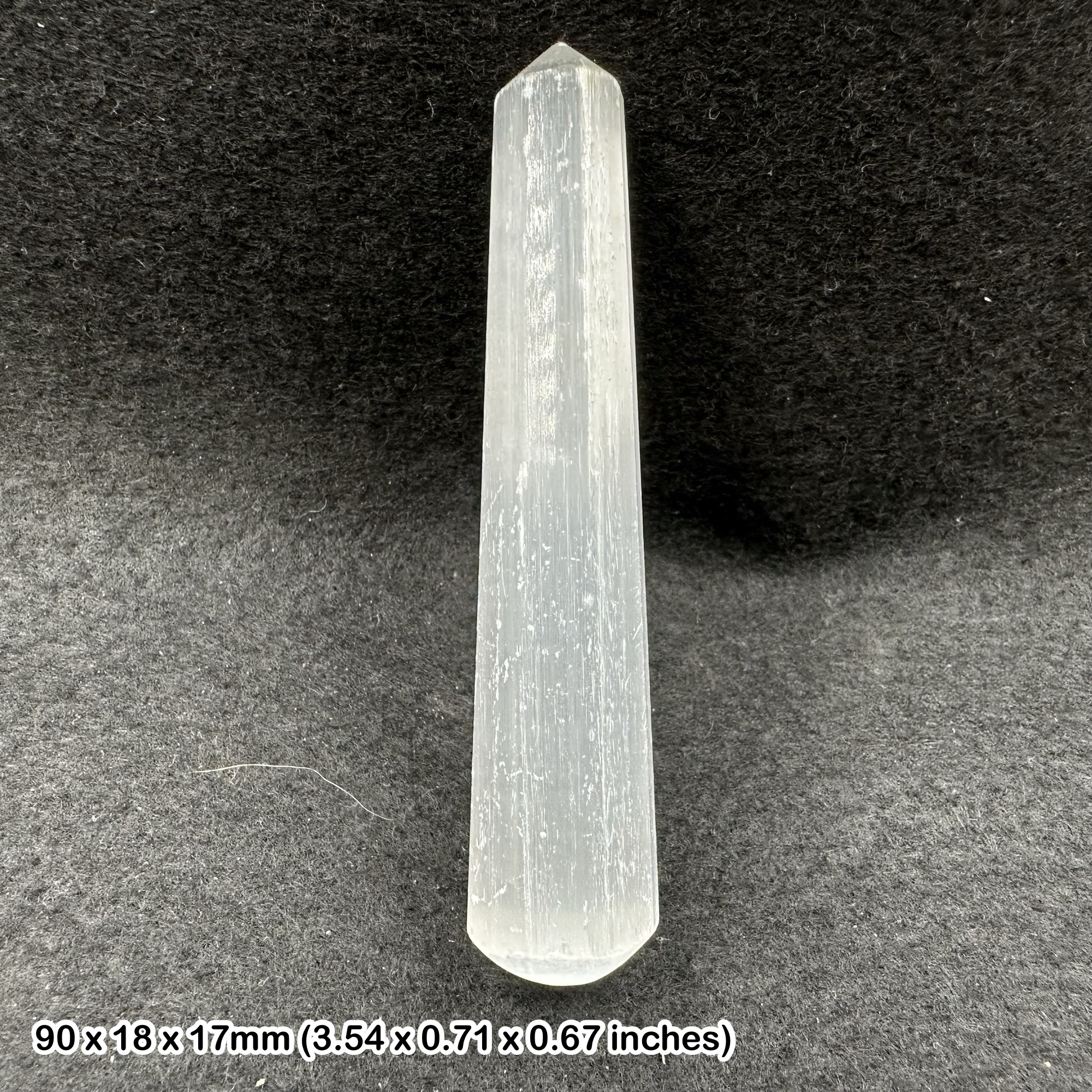 Selenite Faceted Massage Wand Natural Gypsum Crystal Mineral Polished Stone