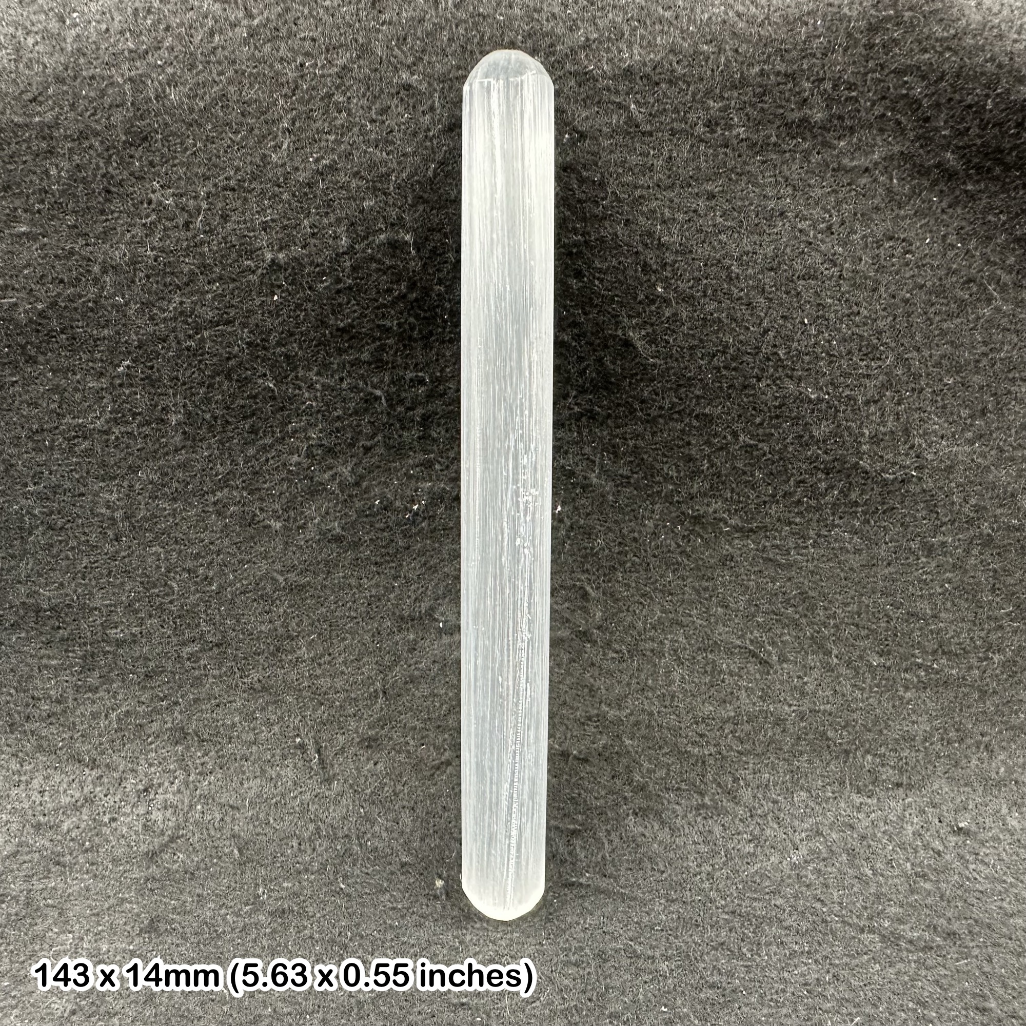 Selenite Round Massage Wand - Spiritual Spiritual Mineral, UK Seller