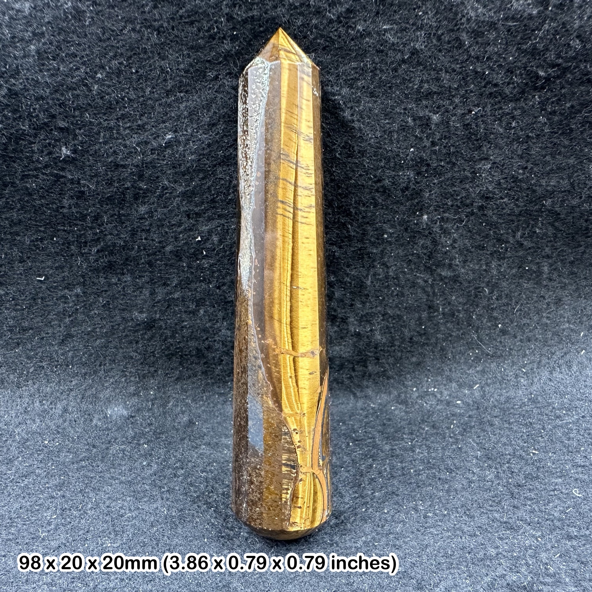 Tiger Eye Faceted Massage Wand for Spiritual and Spiritual, UK Seller