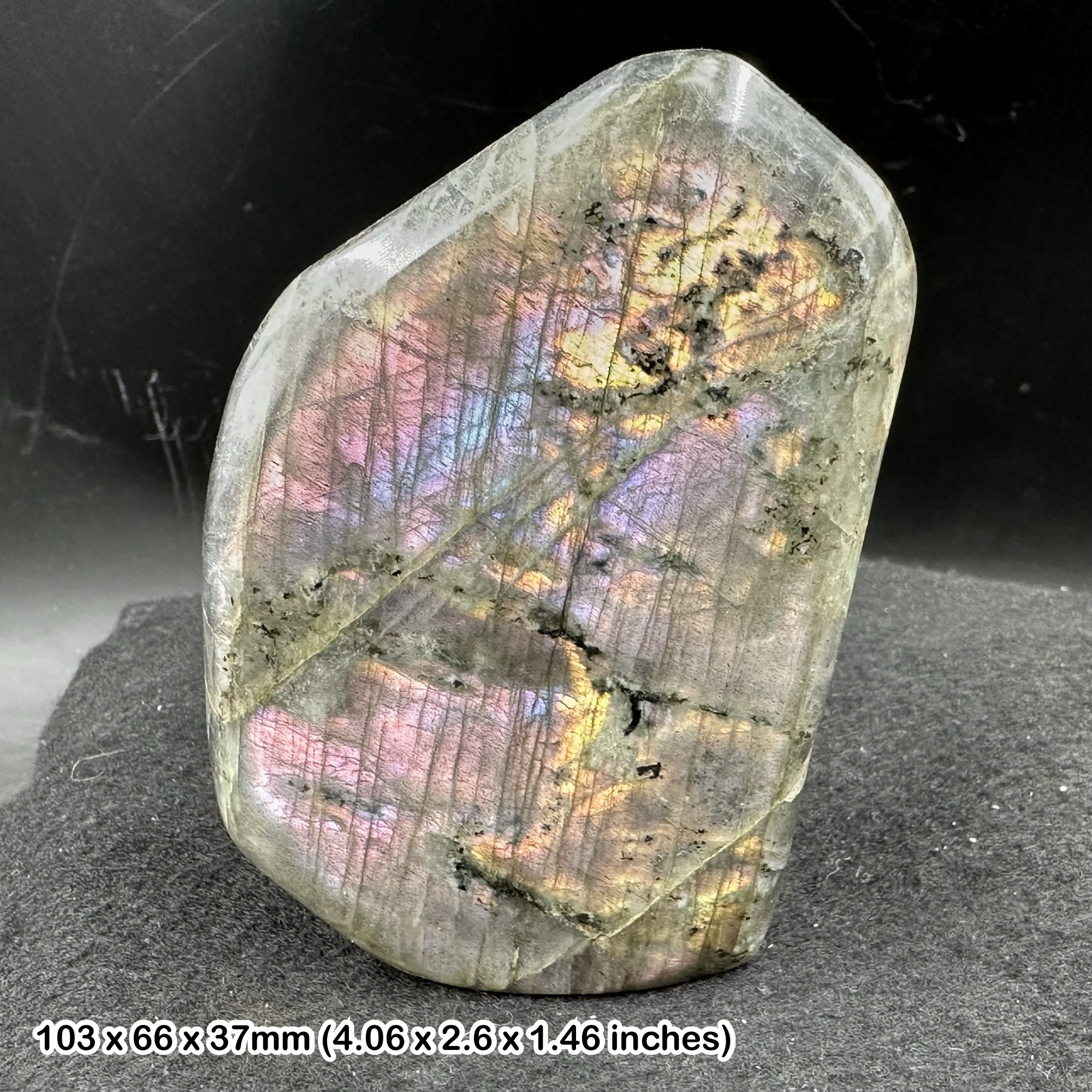 Purple Labradorite Freeform Madagascar Natural Feldspar Labradorite Display Stone