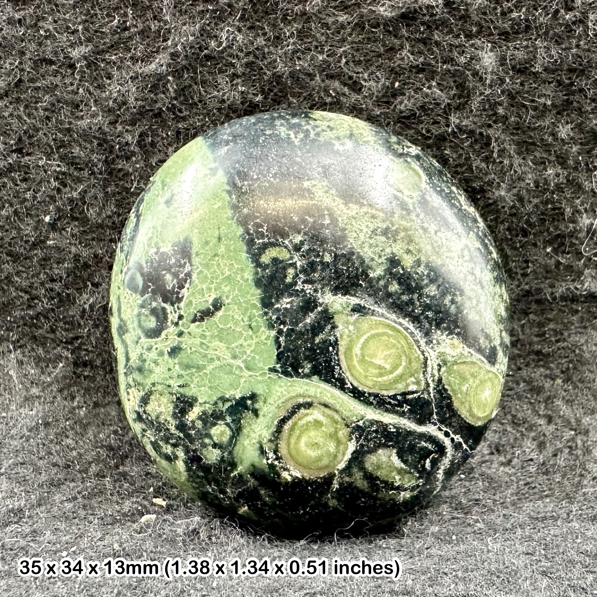 Kambaba Jasper Pebble - Fossilised Stromatolite Crystal - Madagascar - Genuine with Certificate