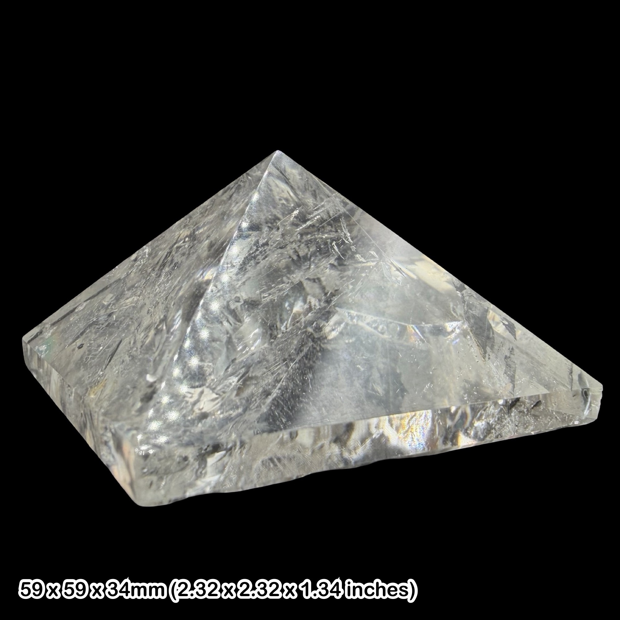 Clear Quartz Crystal Pyramid Natural Rock Crystal Polished Mineral Display Genuine Quartz Pyramid Transparent Crystal UK Seller