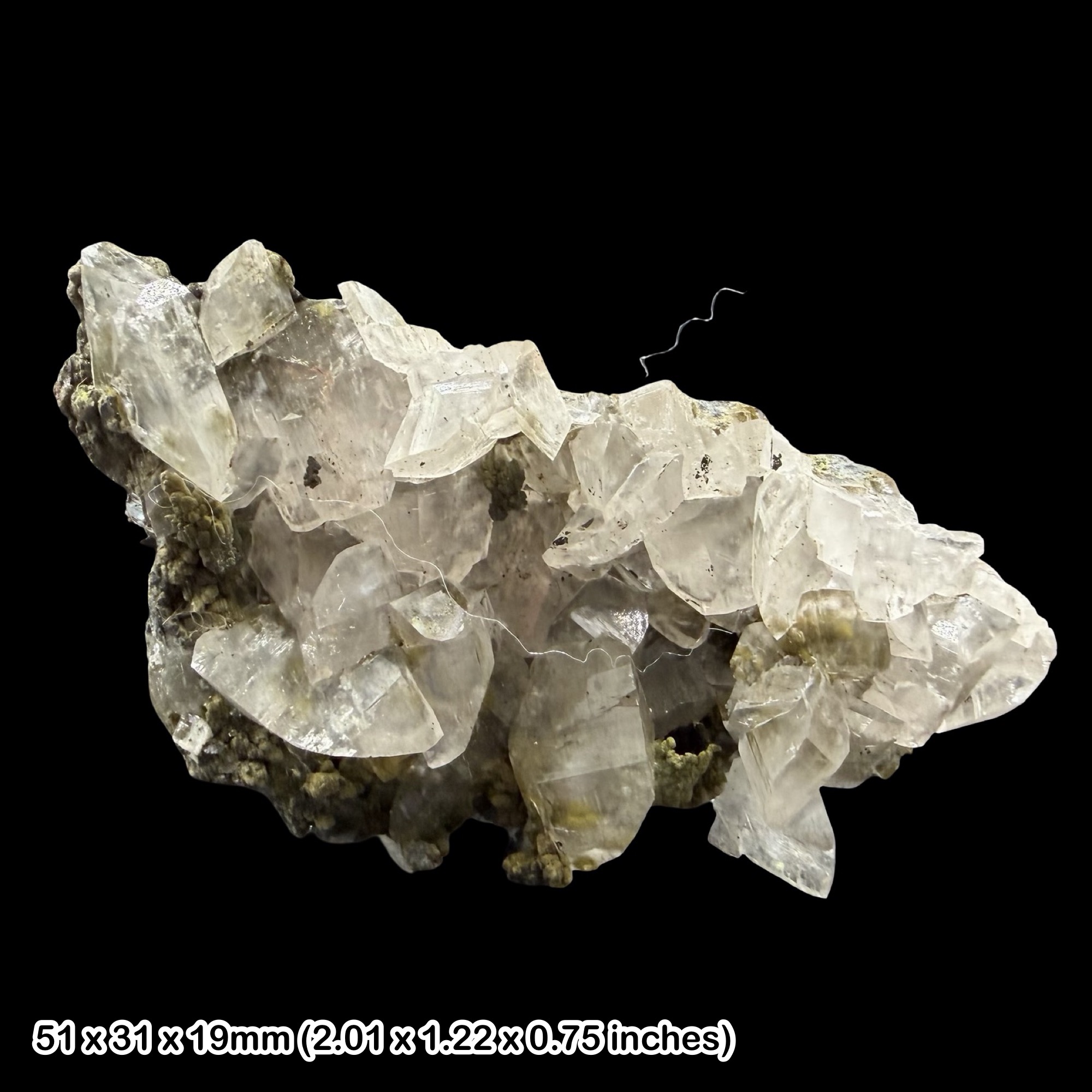 Calcite Crystal Cluster with Malachite on Matrix Natural Mineral Specimen Genuine Calcite with Malachite Crystal Cluster Display Piece