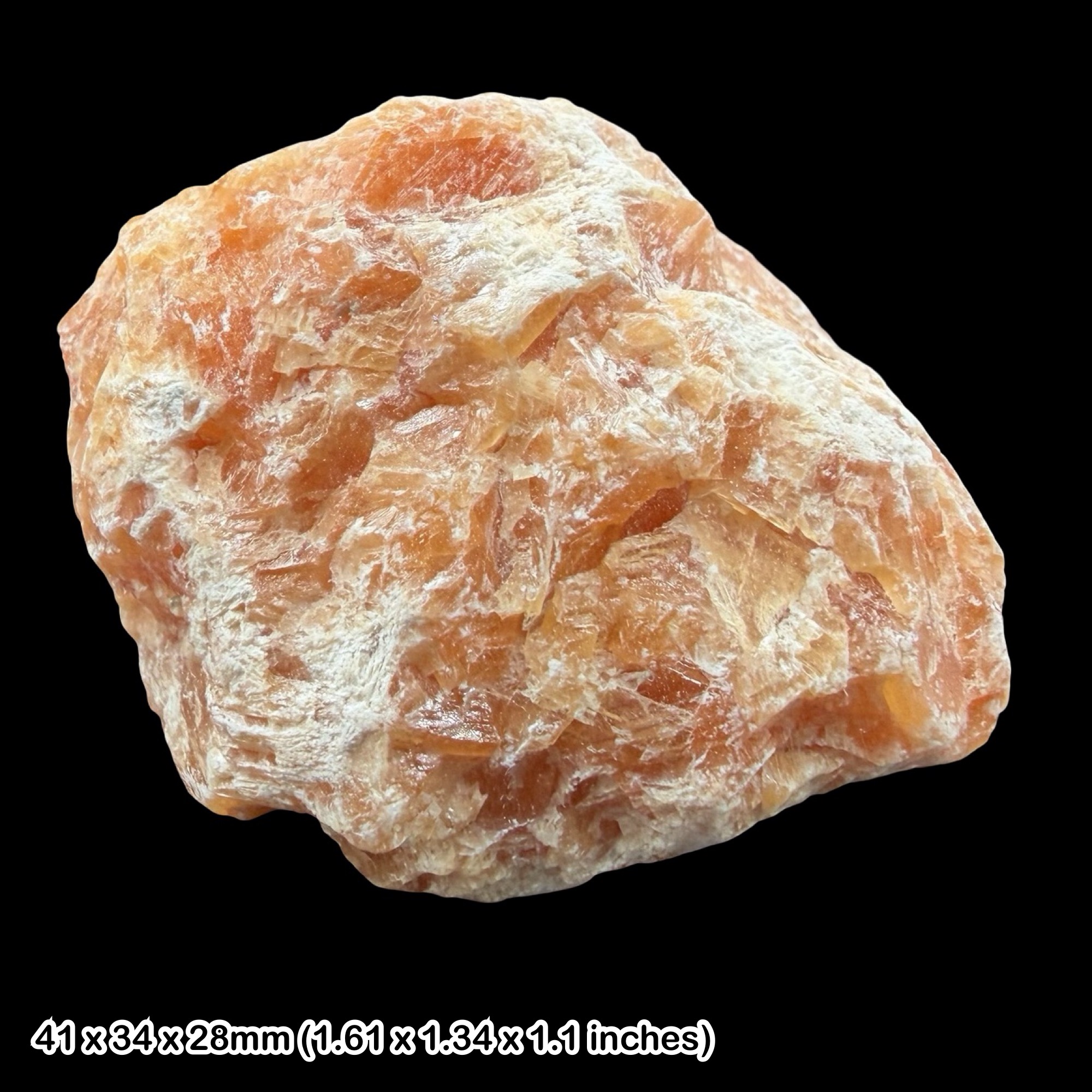 Orange Calcite Crystal Brazil Natural Orange Calcite Mineral Specimen Display Genuine Brazilian Orange Calcite Crystal Collectors Stone