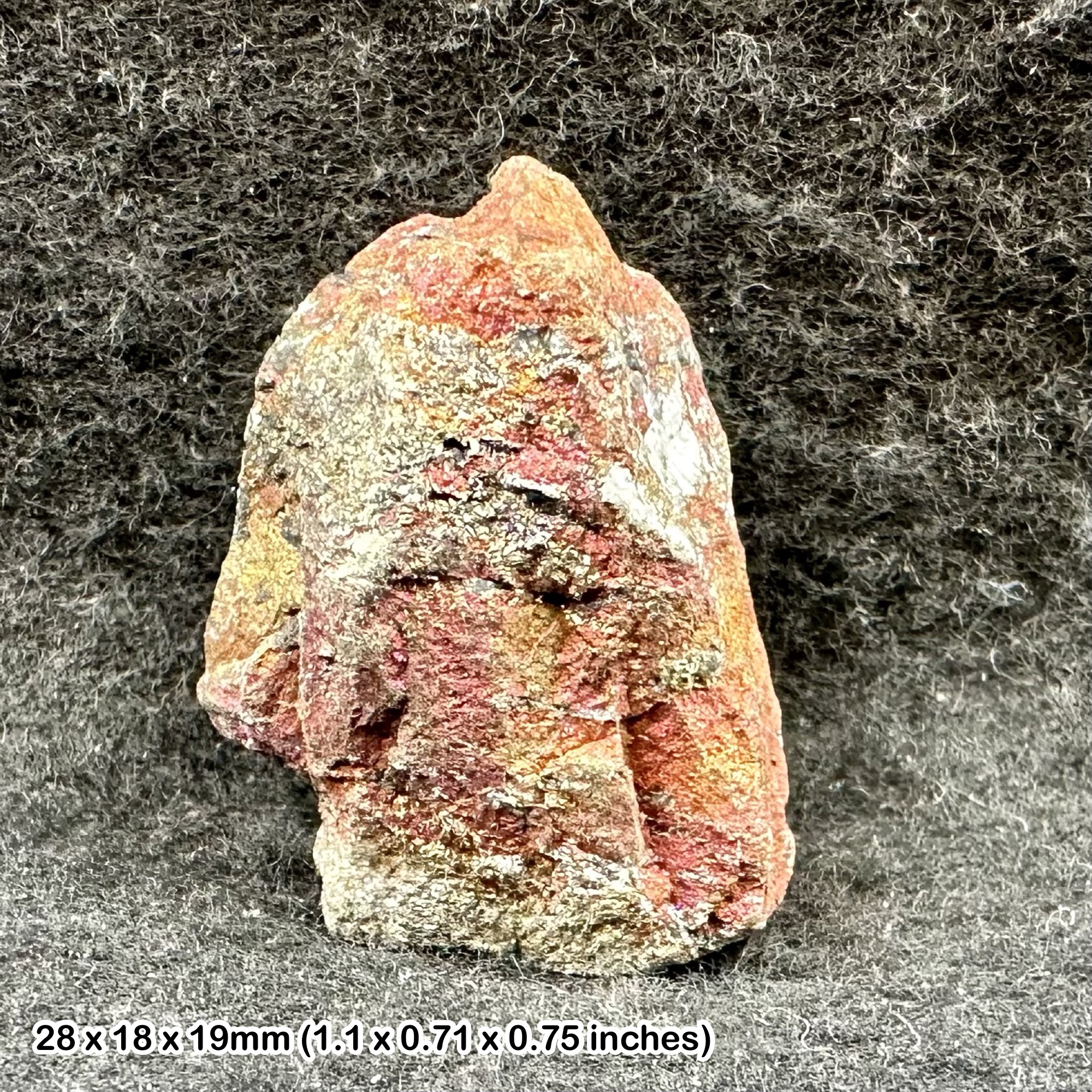 Peacock Ore Chalcopyrite Bornite Norway Natural Mineral Specimen Collectors Display Piece with Certificate of Authenticity