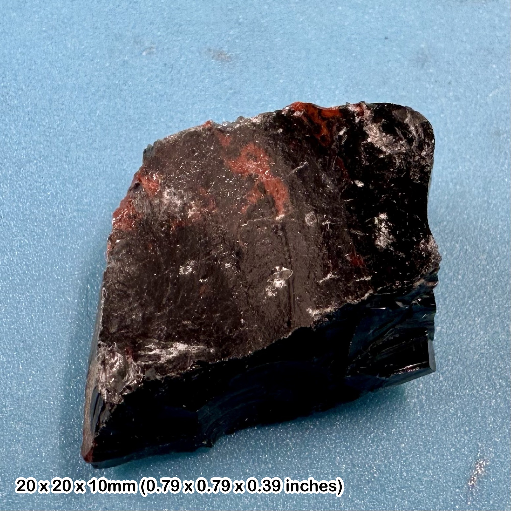Mahogany Obsidian Utah USA Natural Volcanic Glass Mineral Specimen Collectors Display Piece with Certificate of Authenticity
