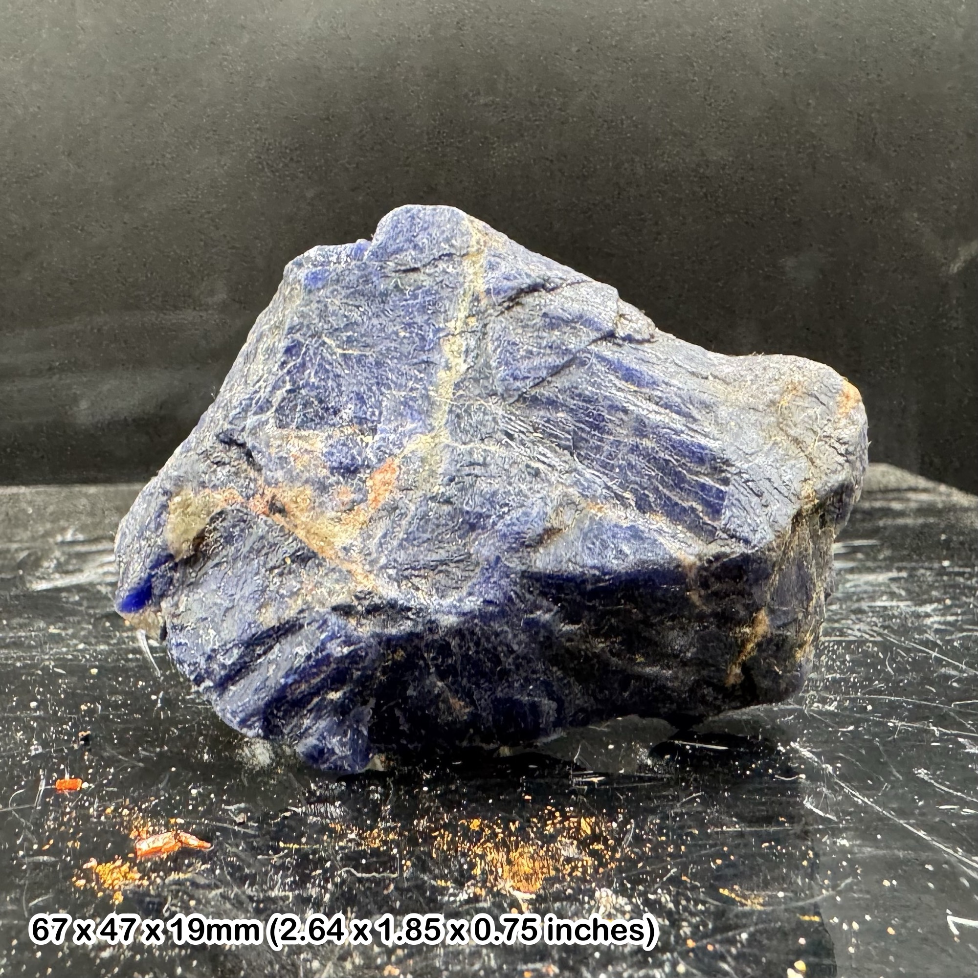 Natural Sodalite Rough Blue Mineral Specimen Collectors Display Piece with Certificate of Authenticity Genuine Sodalite Crystal Stone