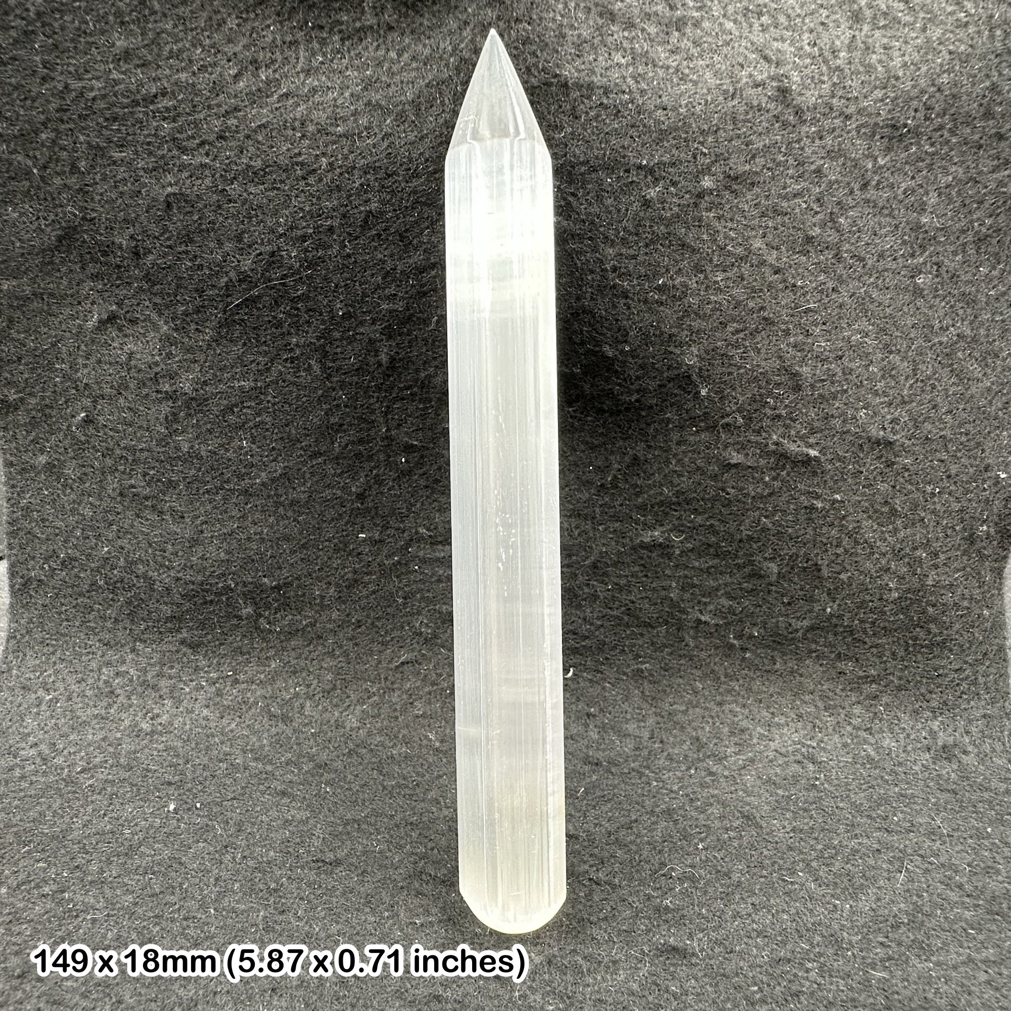 Selenite Wand Pointed Natural Gypsum Crystal Polished Mineral Specimen