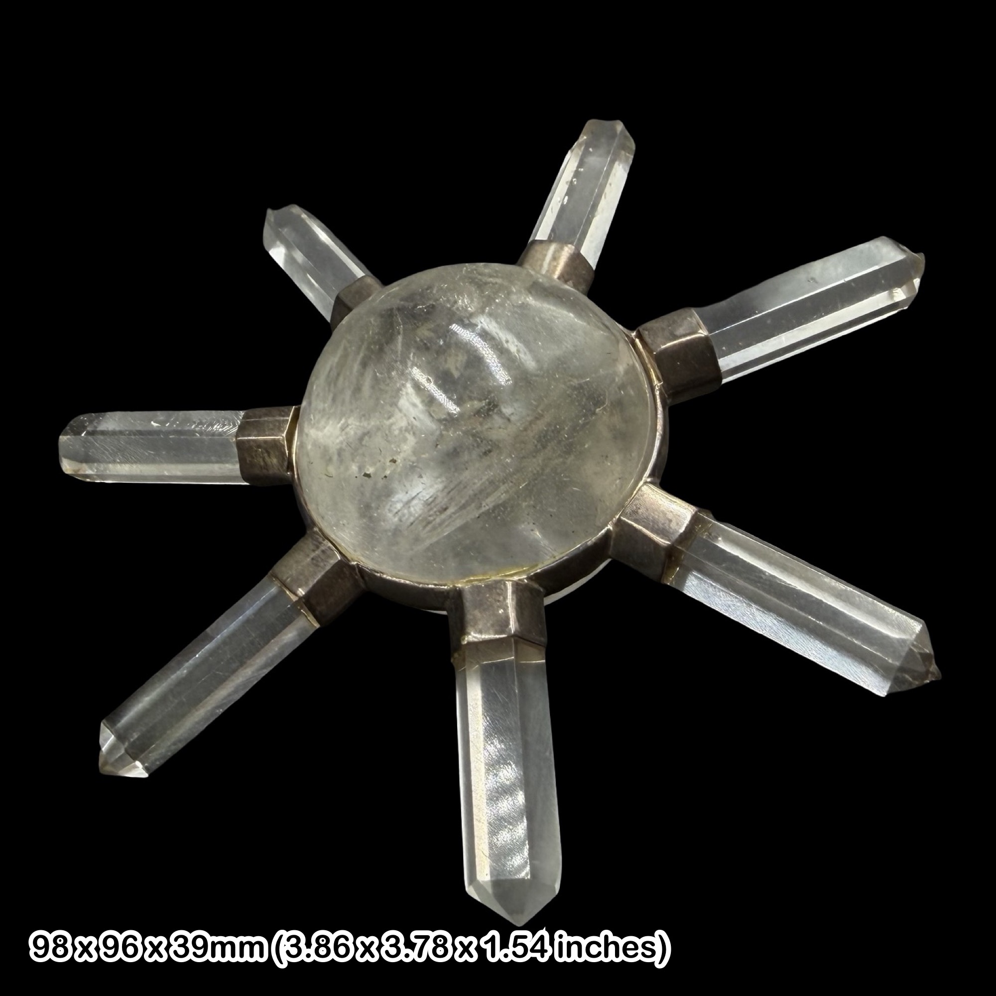 Rock Crystal Quartz Starburst Energy Generator Sculpture Natural Quartz Display Mineral Specimen Collector Crystal Decor
