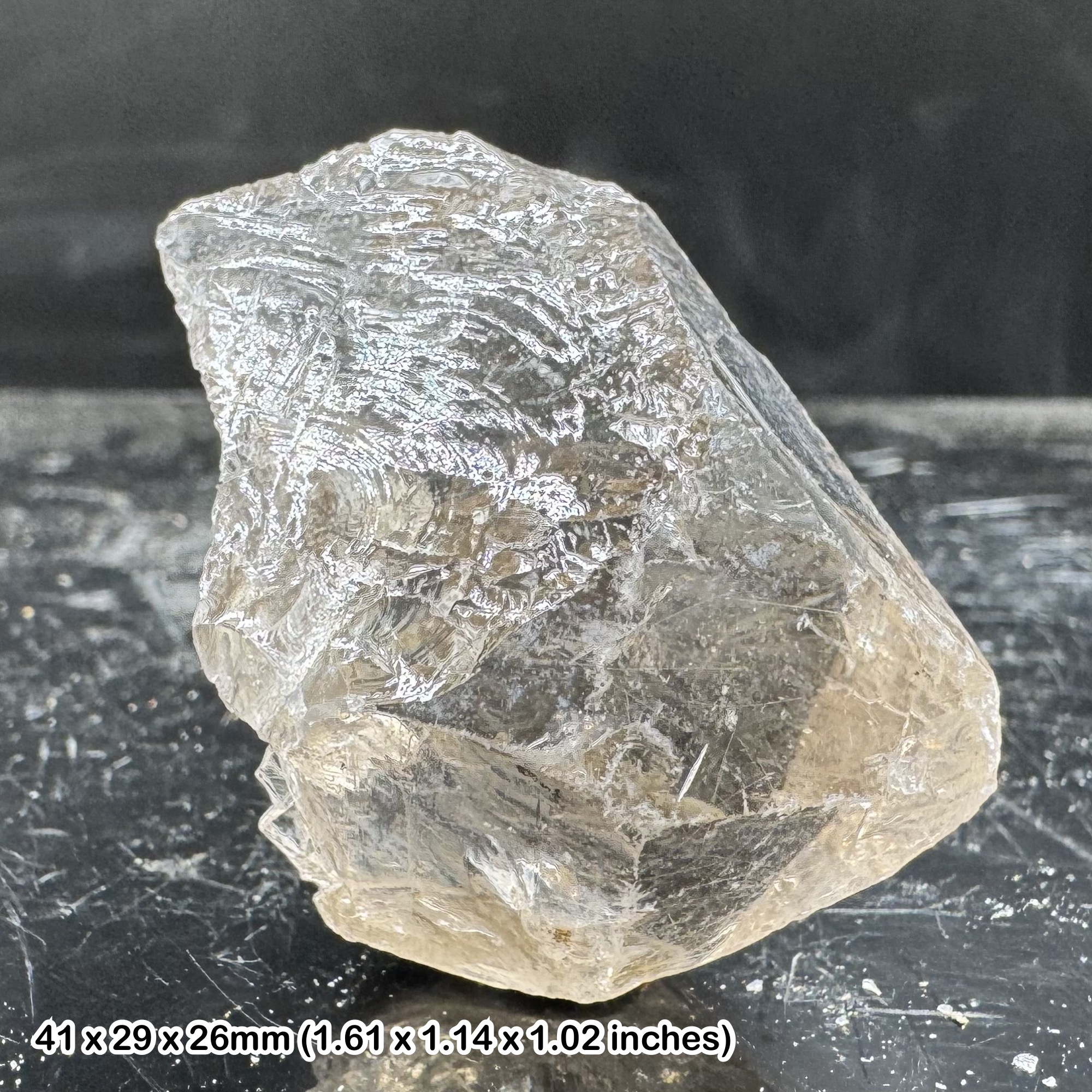 Smokey Quartz Rough Crystal Brazil Genuine Natural Quartz Specimen Mineral Display Stone with Certificate of Authenticity