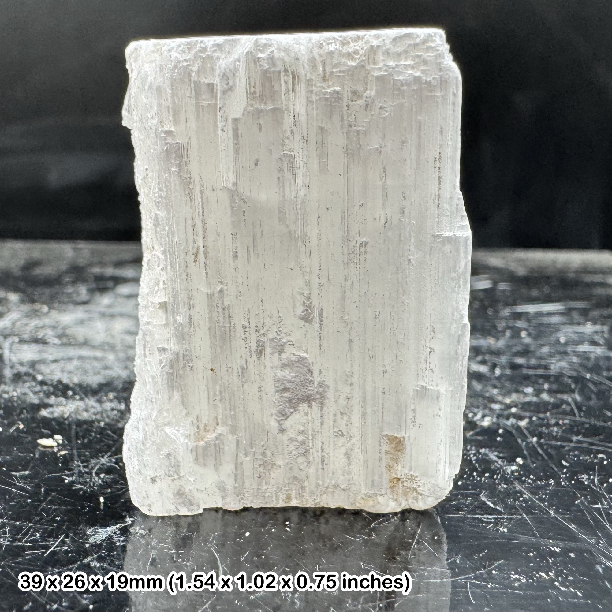Satin Spar Gypsum Selenite Crystal Spain Genuine Mineral Specimen Display Stone with Certificate of Authenticity