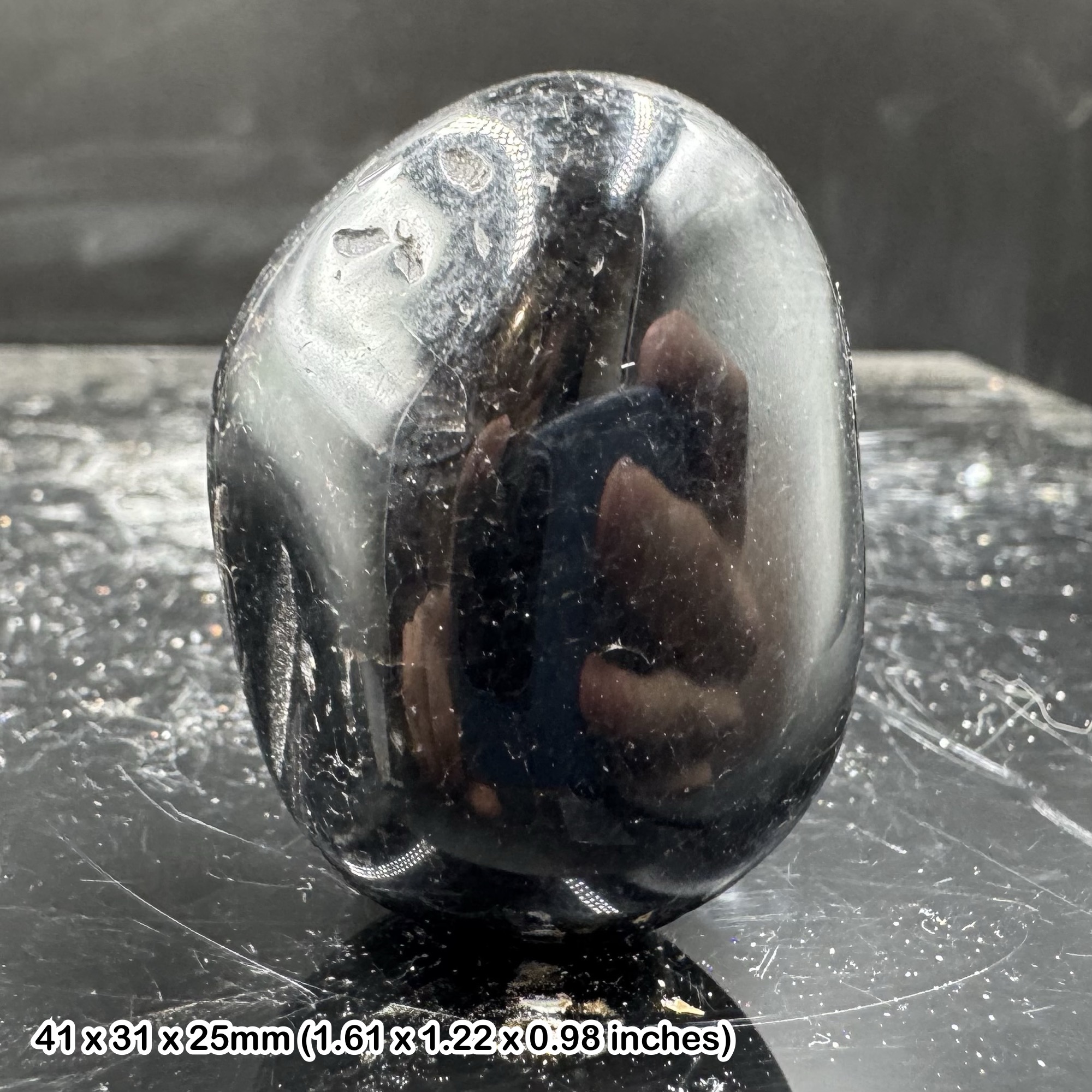 Black Onyx Pebble China Genuine Polished Onyx Crystal Stone with Certificate of Authenticity