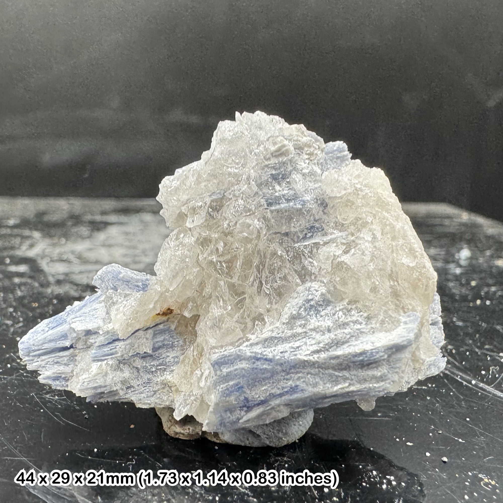 Blue Kyanite with Muscovite Brazil Genuine Crystal Mineral Specimen with Certificate of Authenticity