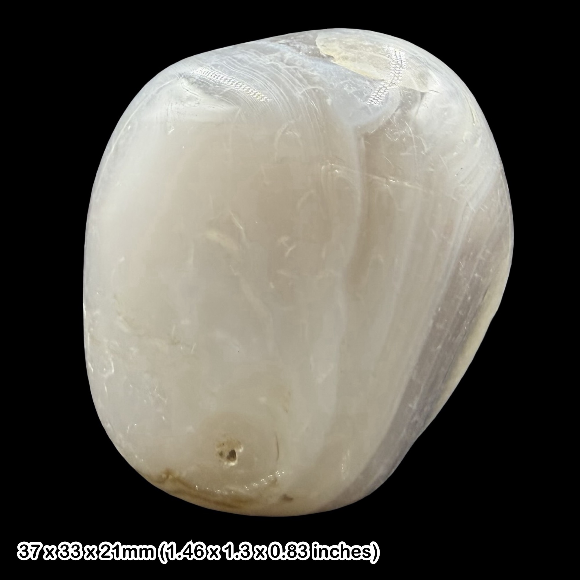 Banded Agate Pebble Genuine Polished Agate Crystal Mineral Specimen with Certificate of Authenticity