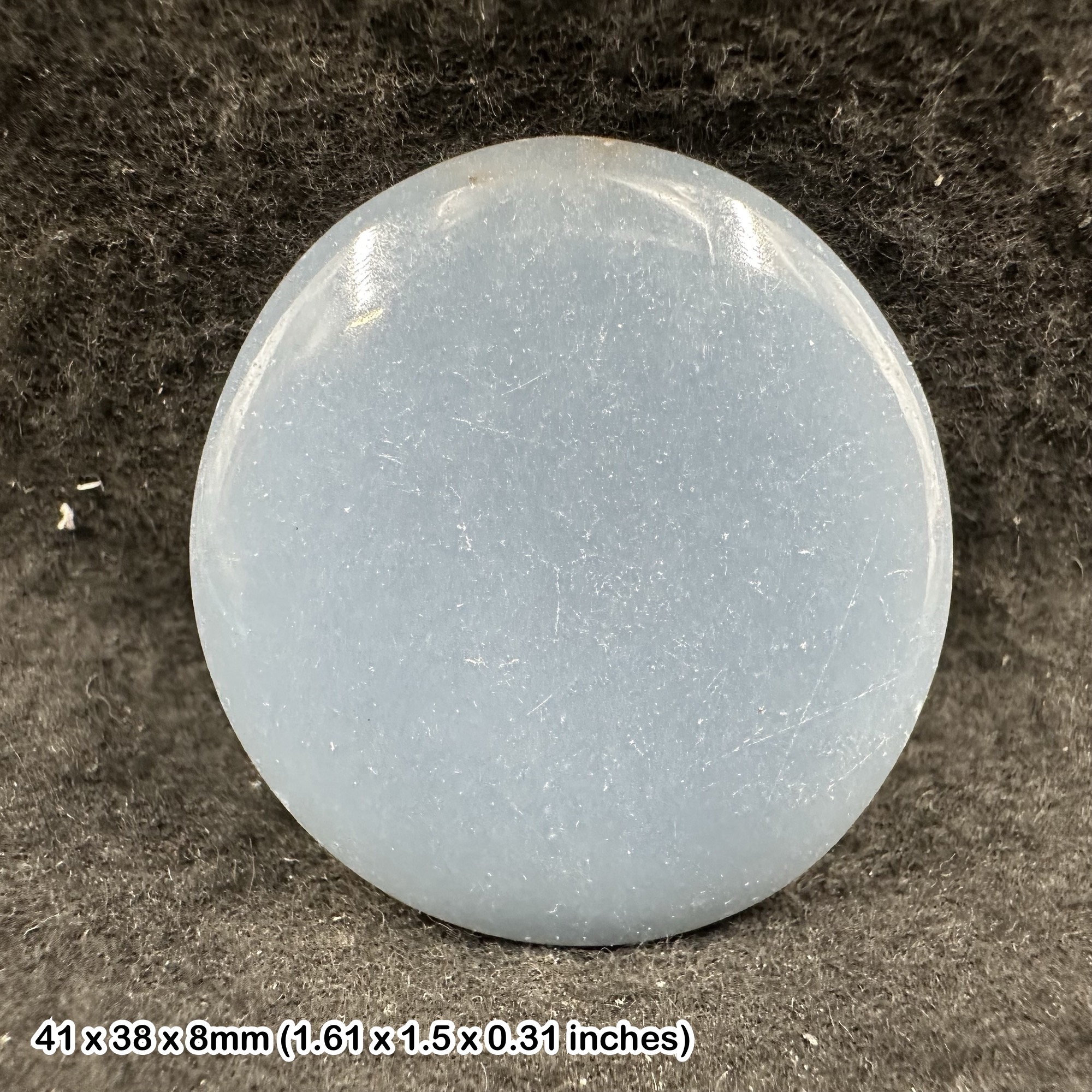 Angelite Worry Stone Palm Stone Blue Anhydrite Crystal Mexico Genuine Mineral Specimen