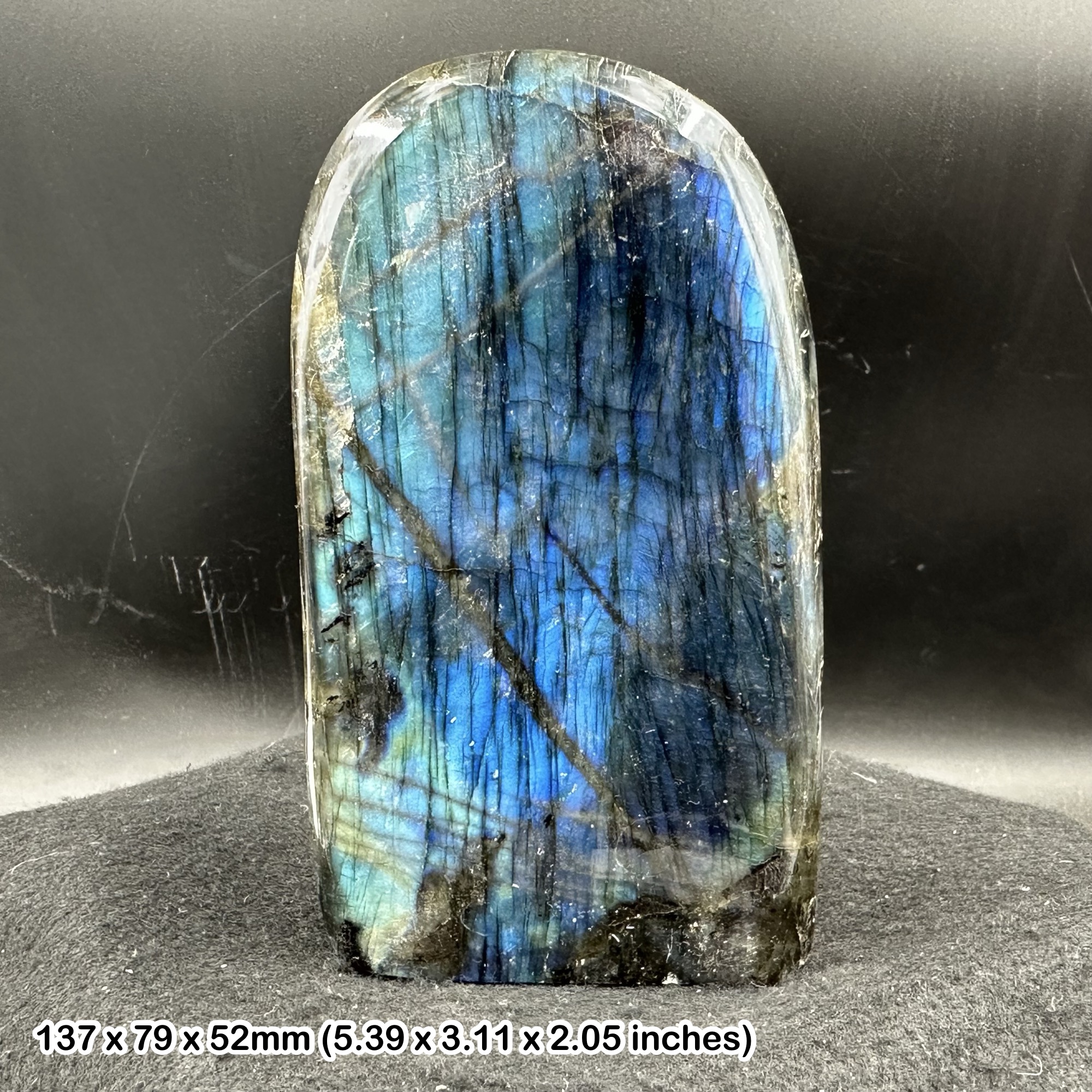 Labradorite Freeform Crystal Brazil Natural Flash Feldspar Mineral Specimen with Certificate of Authenticity