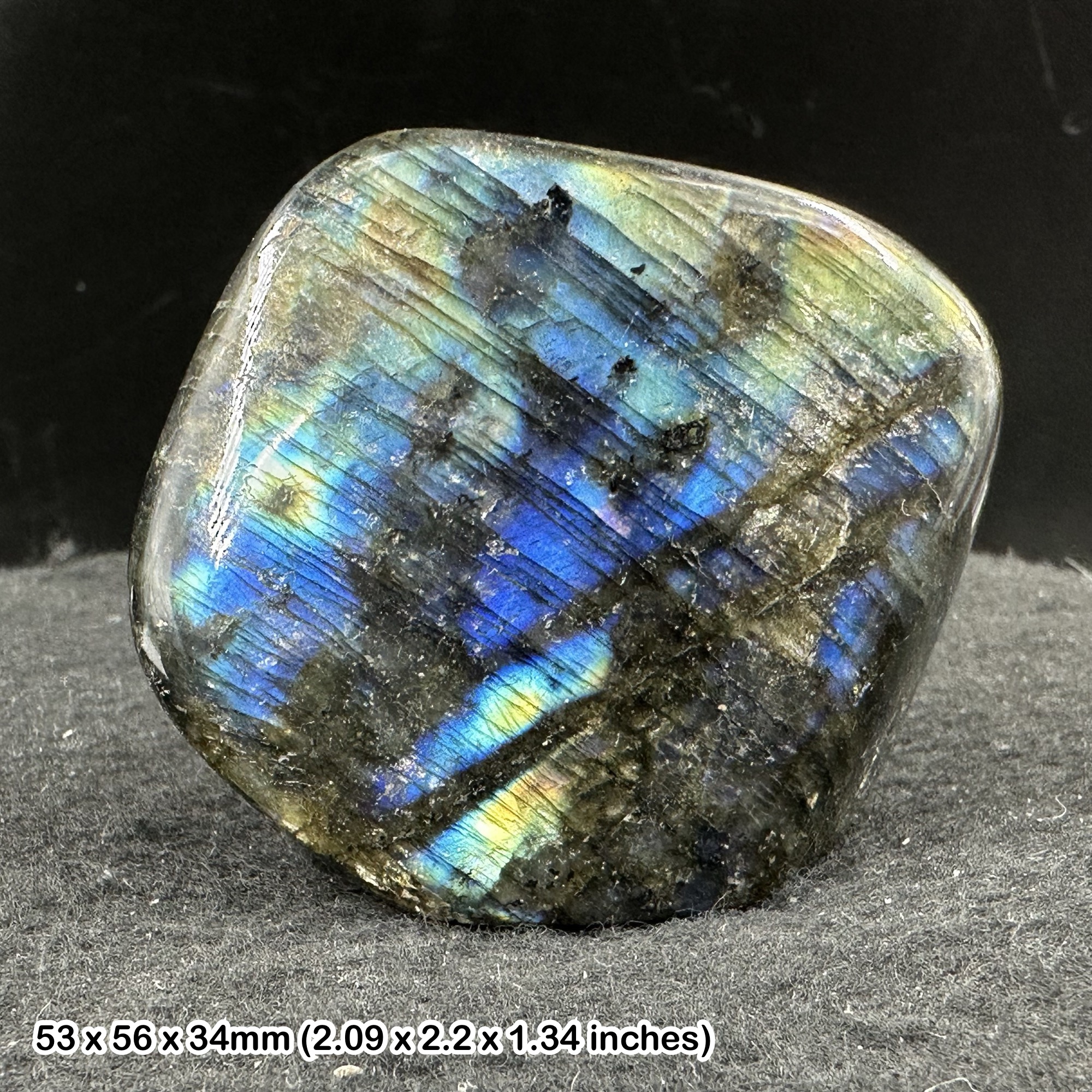 Labradorite Freeform Crystal Brazil Natural Flash Feldspar Mineral Specimen with Certificate of Authenticity