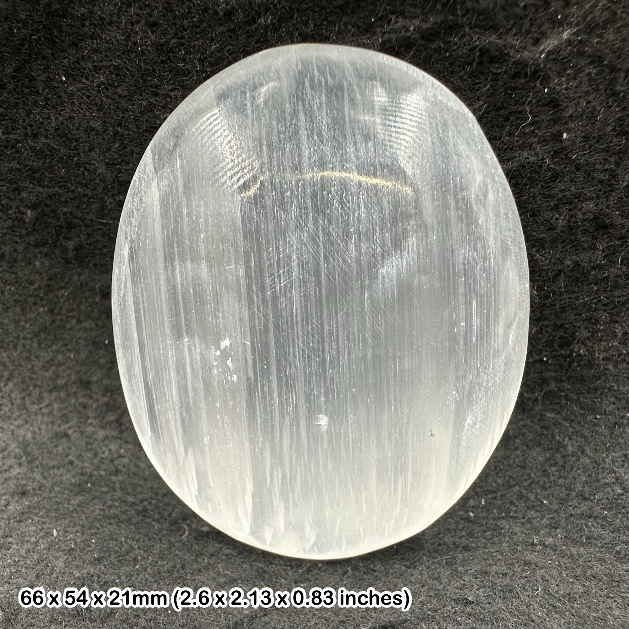 Selenite Palm Stone Polished Gypsum Crystal Worry Stone Natural Satin Spar Mineral