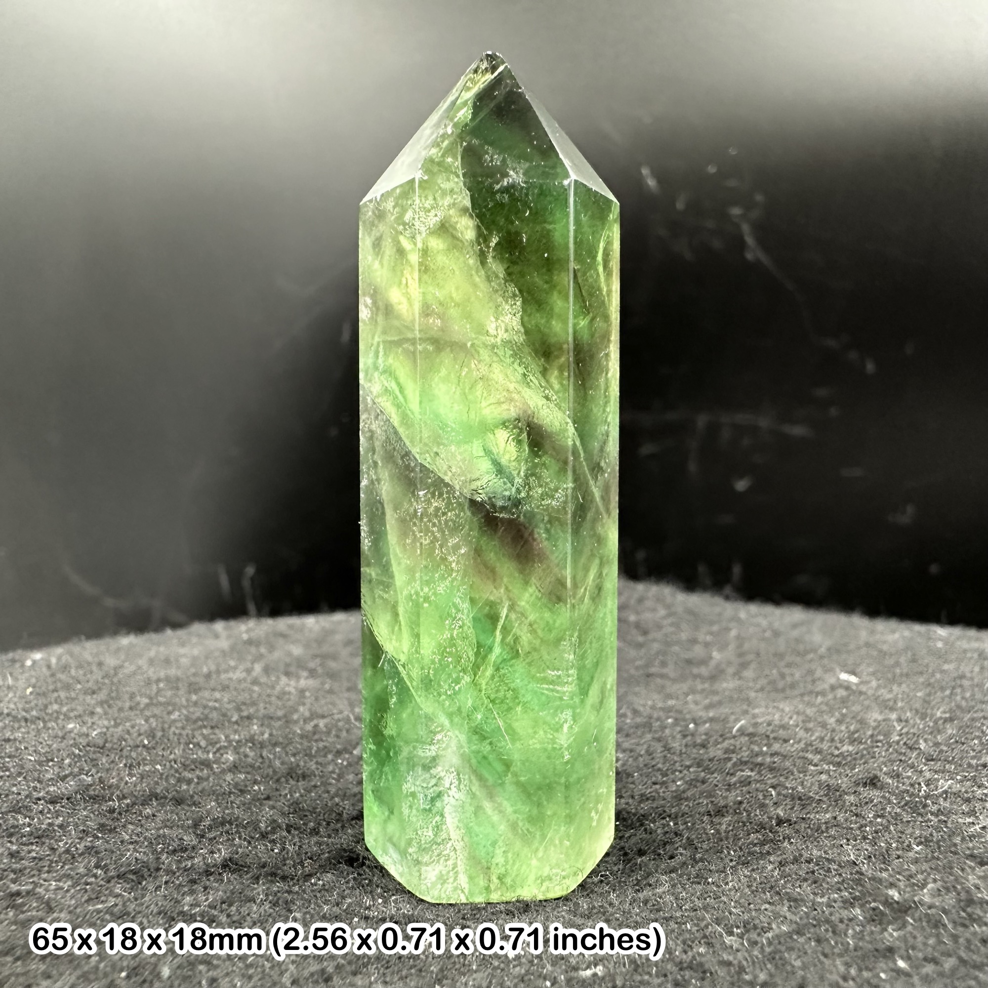 Fluorite Obelisk Tower Point Natural Fluorite Crystal Polished Mineral Specimen