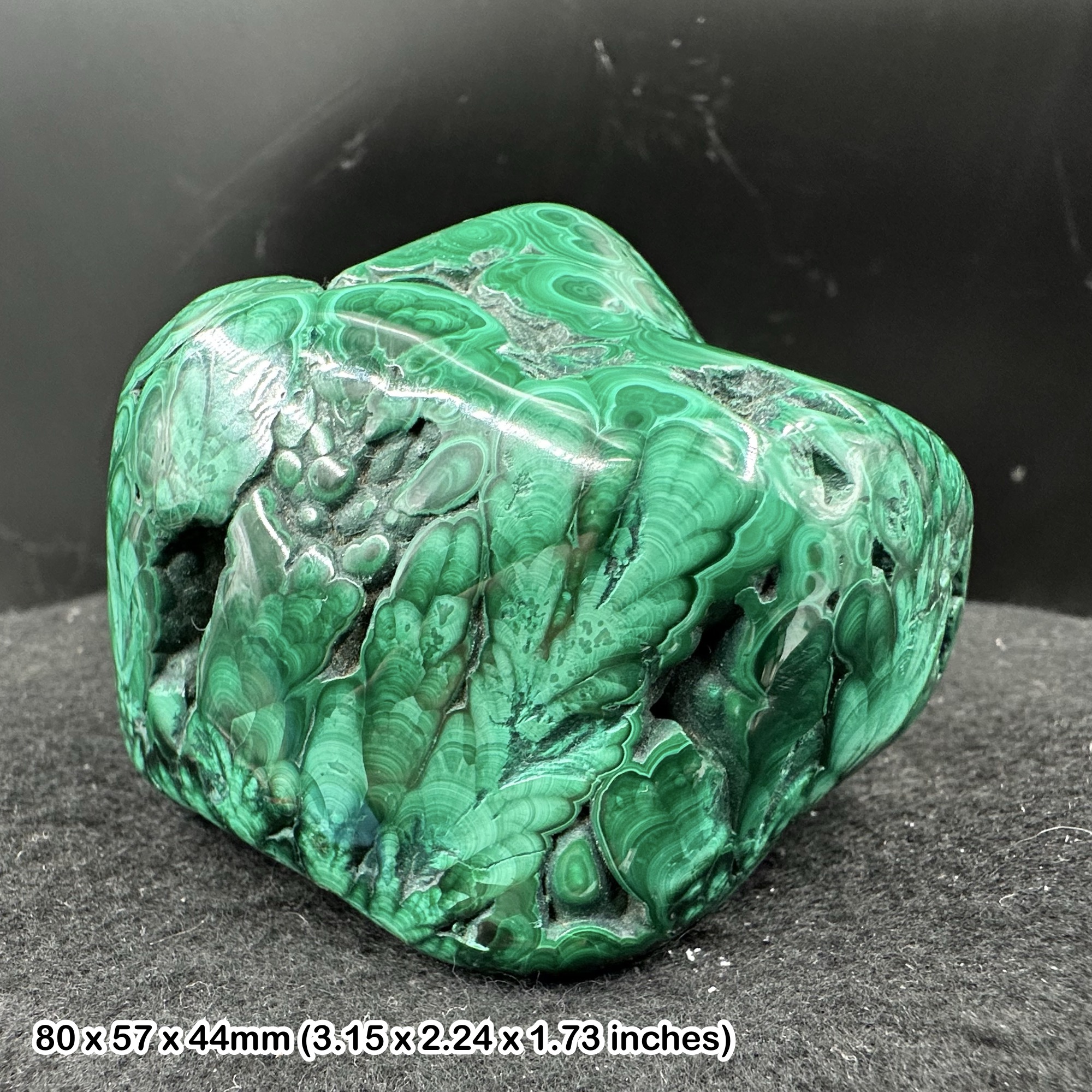 Malachite Freeform Mineral Congo Natural Green Malachite Polished Decorative Specimen 10cm+