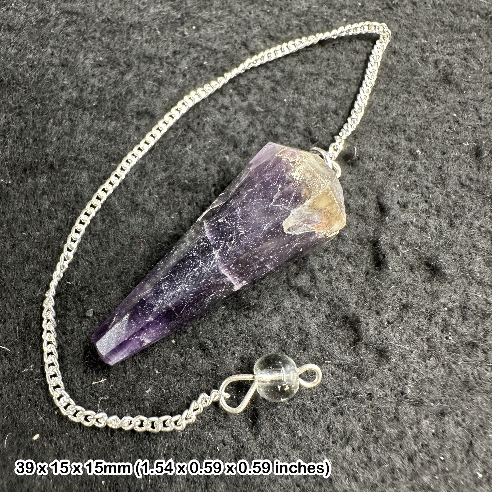 Amethyst Faceted Pendulum Natural Purple Quartz Crystal Dowsing Tool Polished Amethyst Quartz Collectors Stone