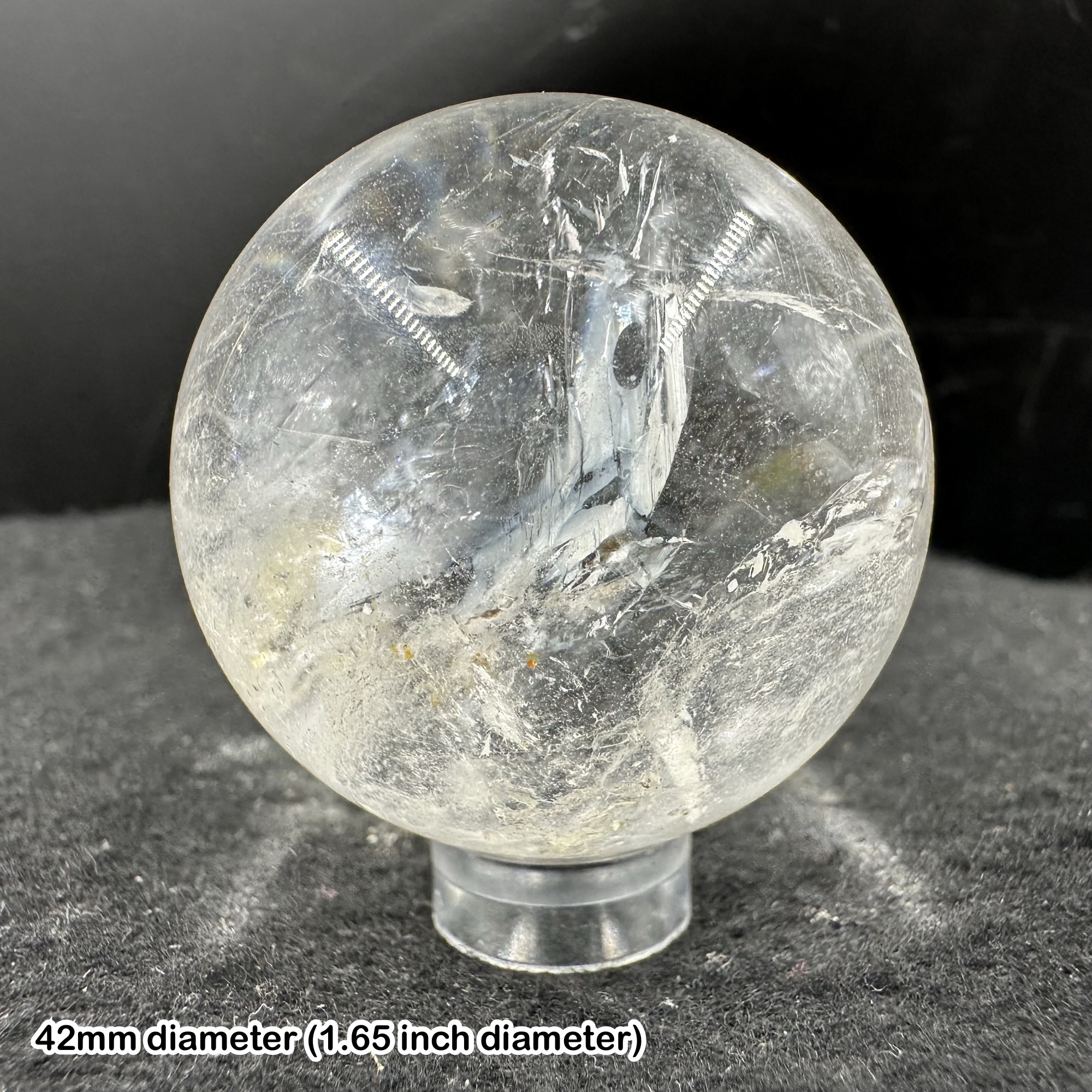 Clear Quartz Sphere Crystal Madagascar COA Included