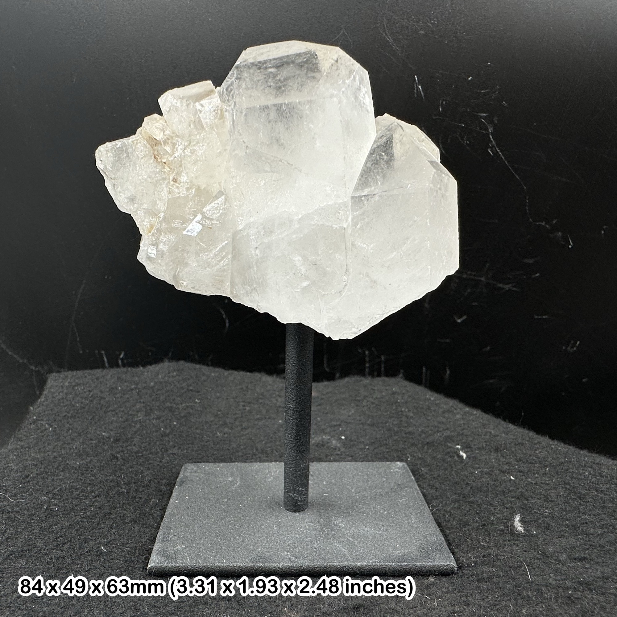 Certified quartz point on stand - Spiritual crystal stone for spiritual growth and positive energy