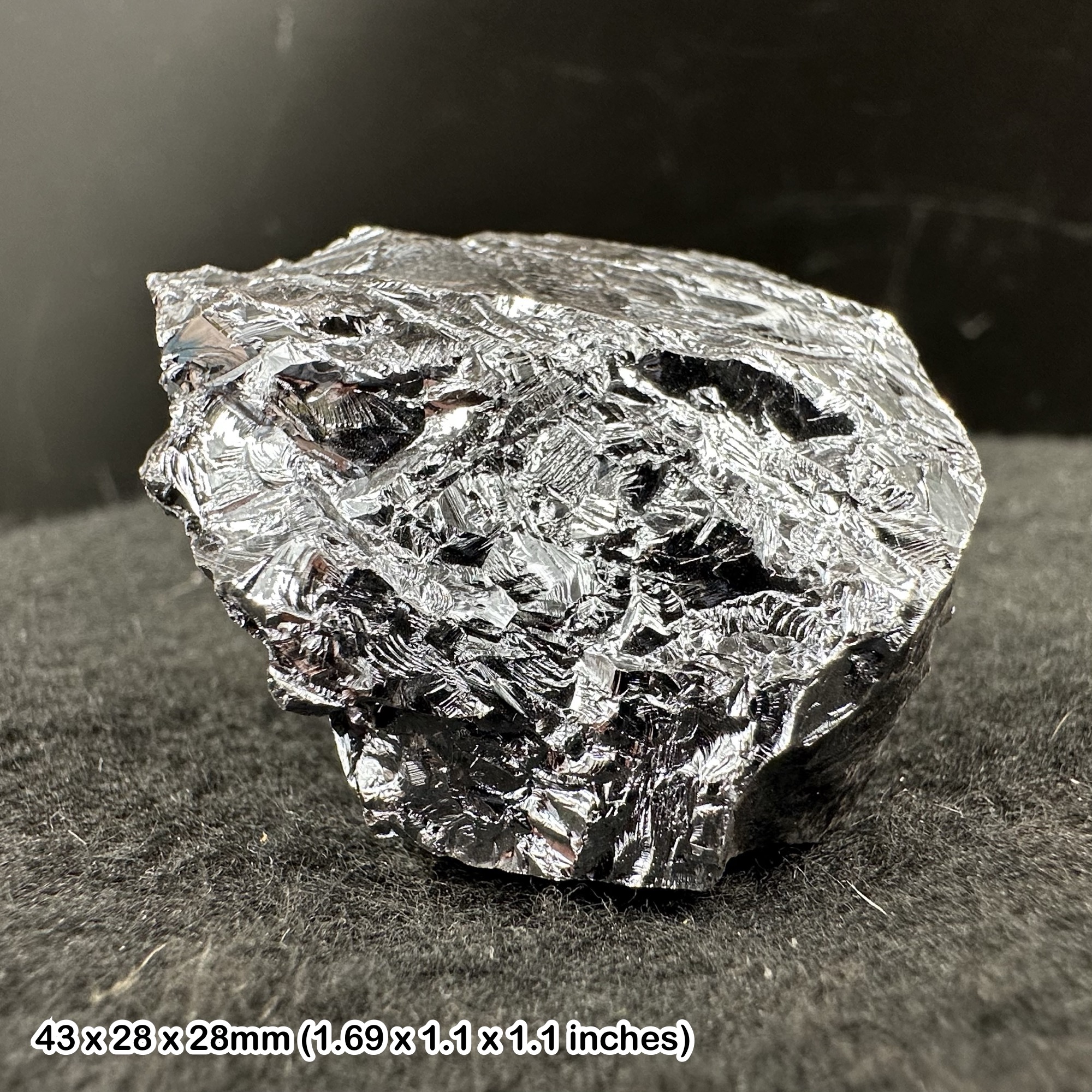 Silicon Crystal Mineral Specimen Elemental Metallic Crystal Collector Display Sample Natural Element with Certificate of Authenticity