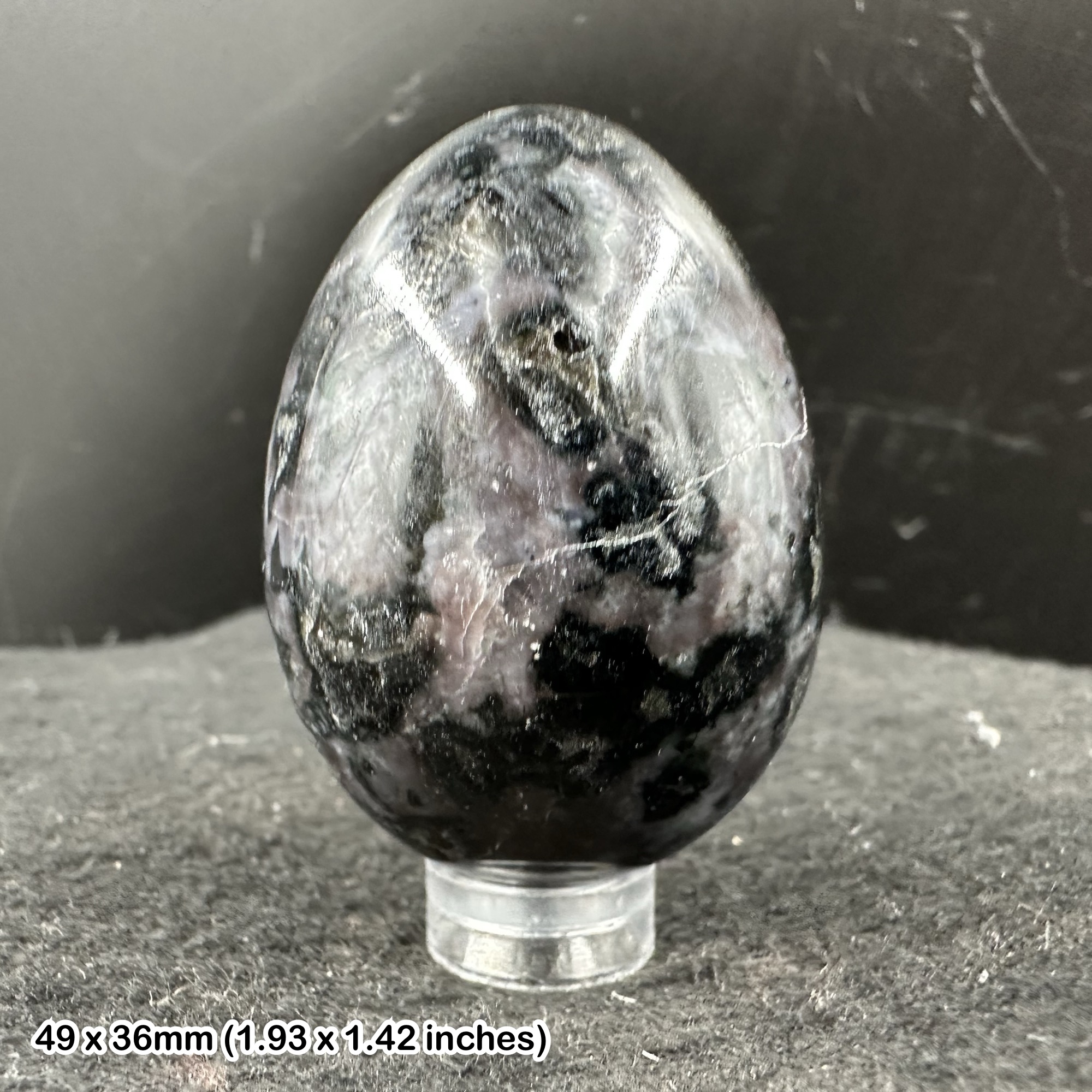 Indigo gabro (mystic merlinite) egg - spiritiual Spiritual